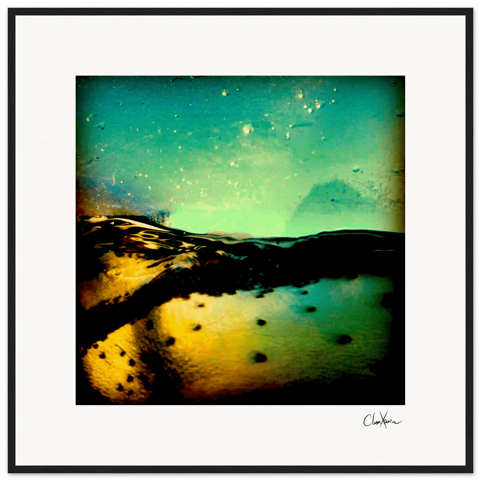 Underwater Flight Framed print 70x70 cm / 28x28″ Black frame 46