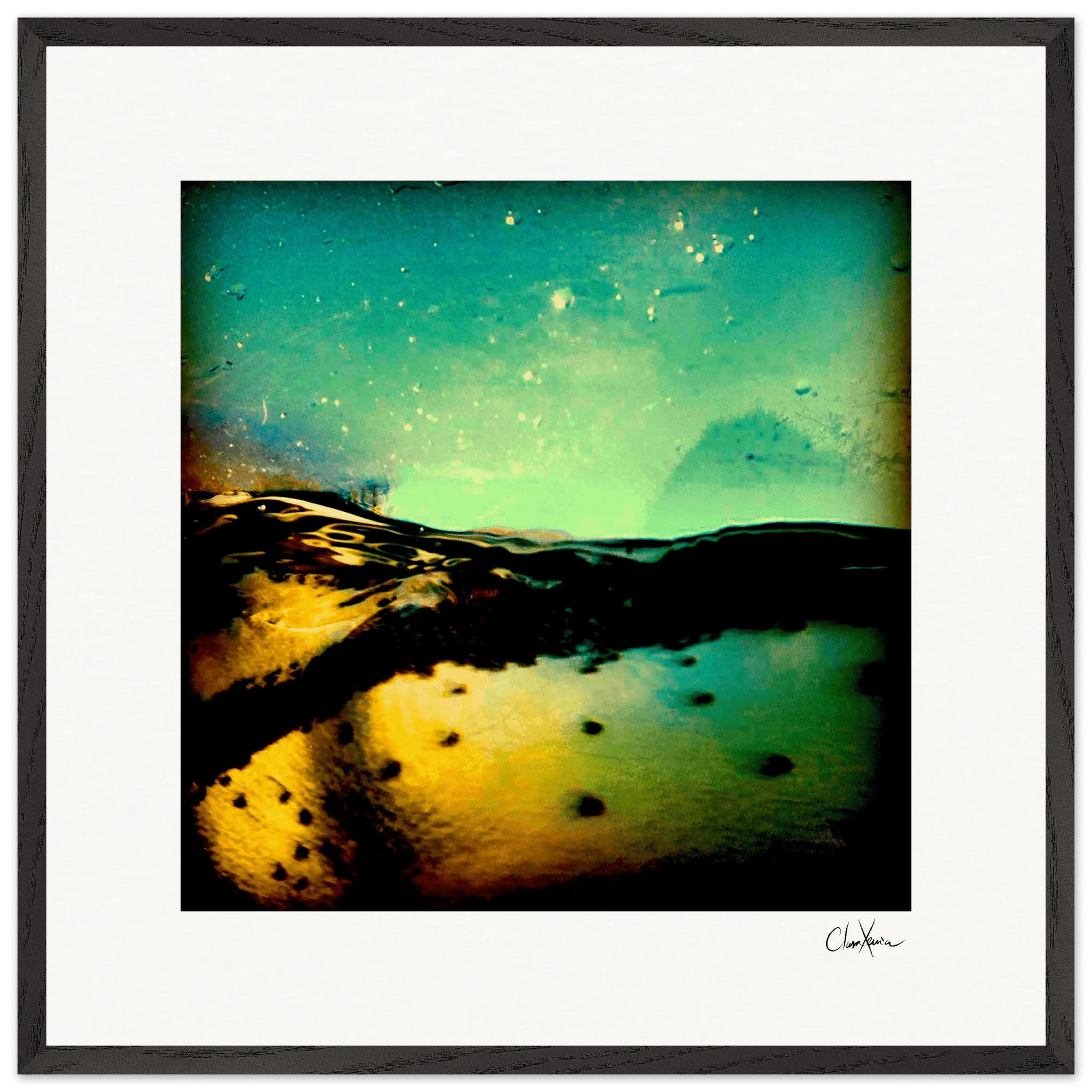 Underwater Flight Framed print 70x70 cm / 28x28″ Black frame 42