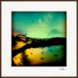 Underwater Flight Framed print 70x70 cm / 28x28″ Dark wood frame 30