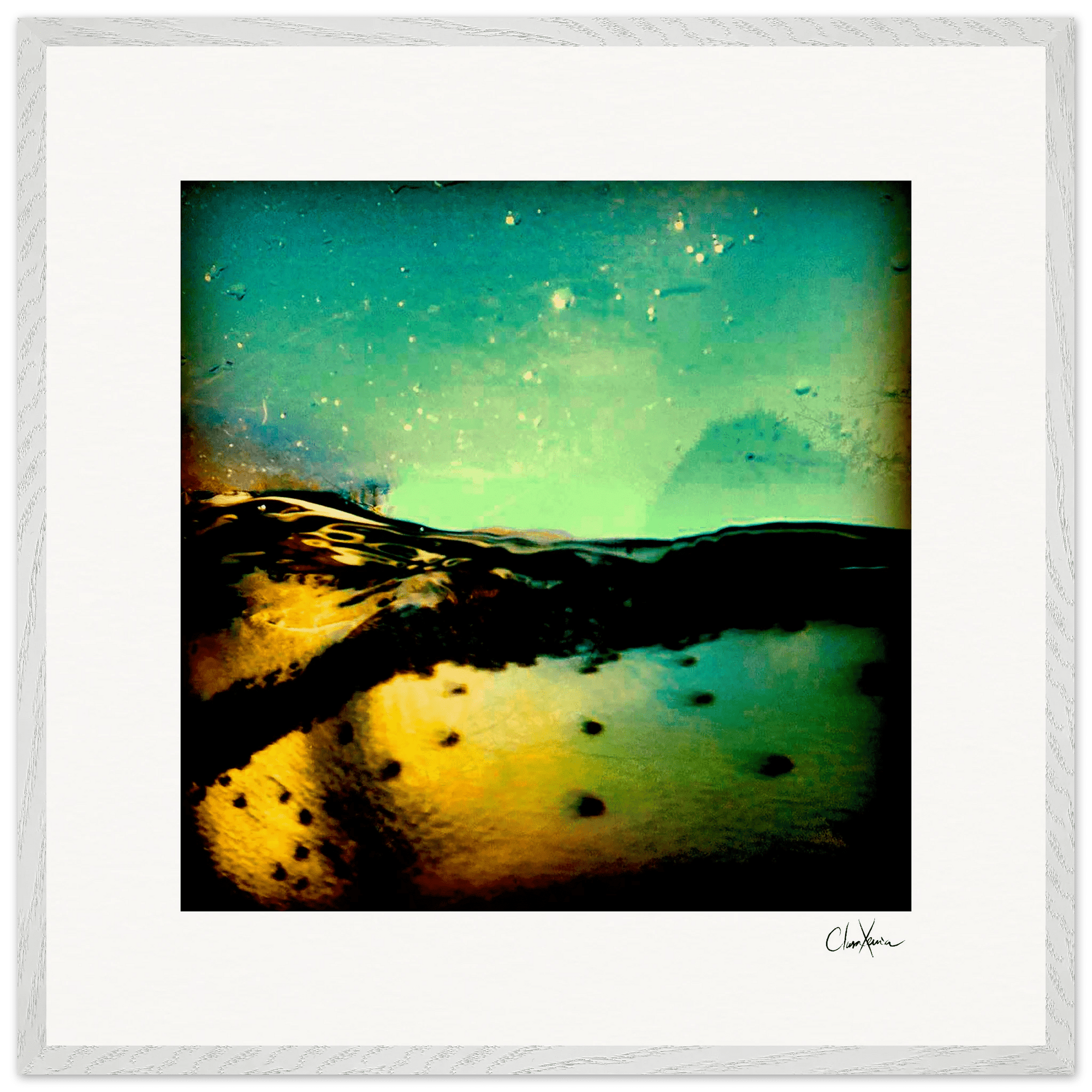 Underwater Flight Framed print 70x70 cm / 28x28″ White frame 17