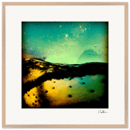 Underwater Flight Framed print 70x70 cm / 28x28″ Wood frame 21