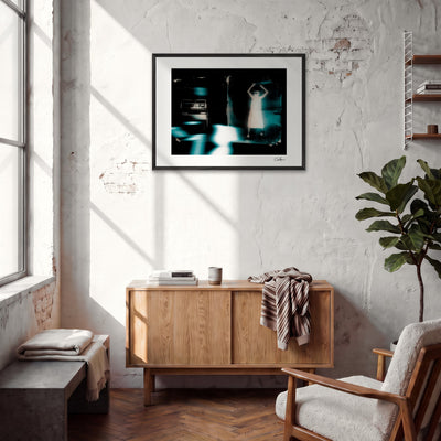 Vibe of Life Framed print 60x80 cm / 24x32″ Black frame in interior