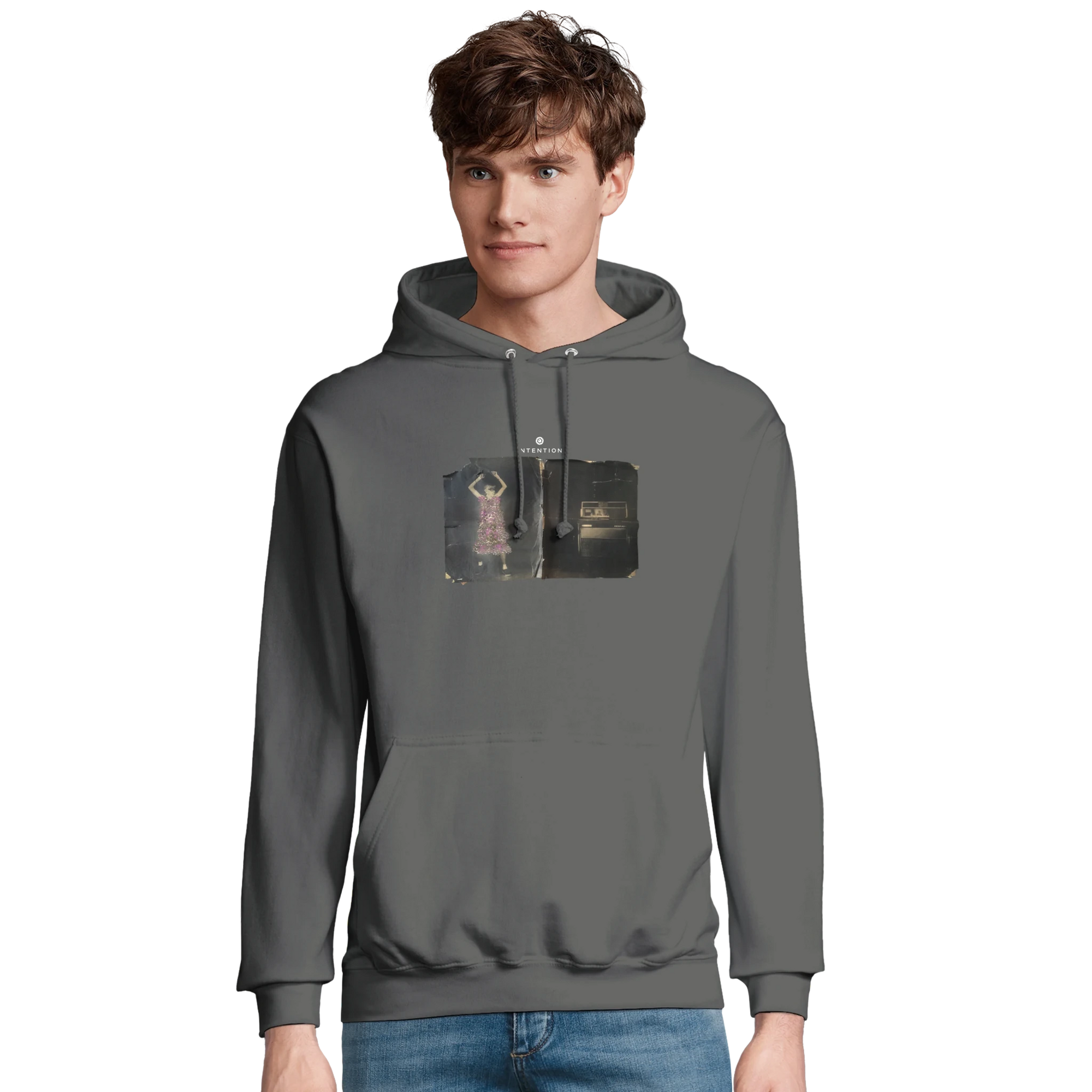 Vibrant - "Never too Late" Hoodie charcoal melange XS 31