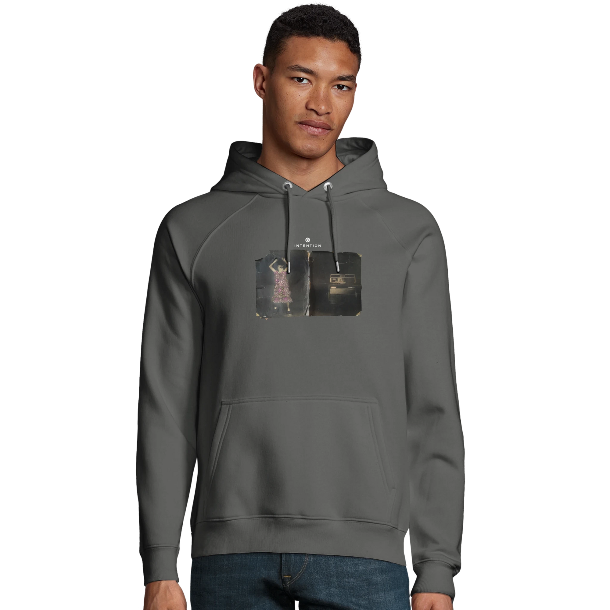 Vibrant - "Never too Late" Hoodie charcoal melange XS 4