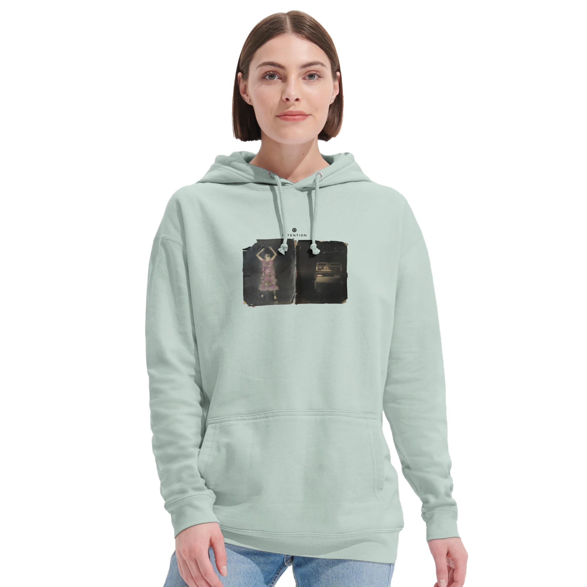 Vibrant - "Never too Late" Hoodie creamy green XS 48