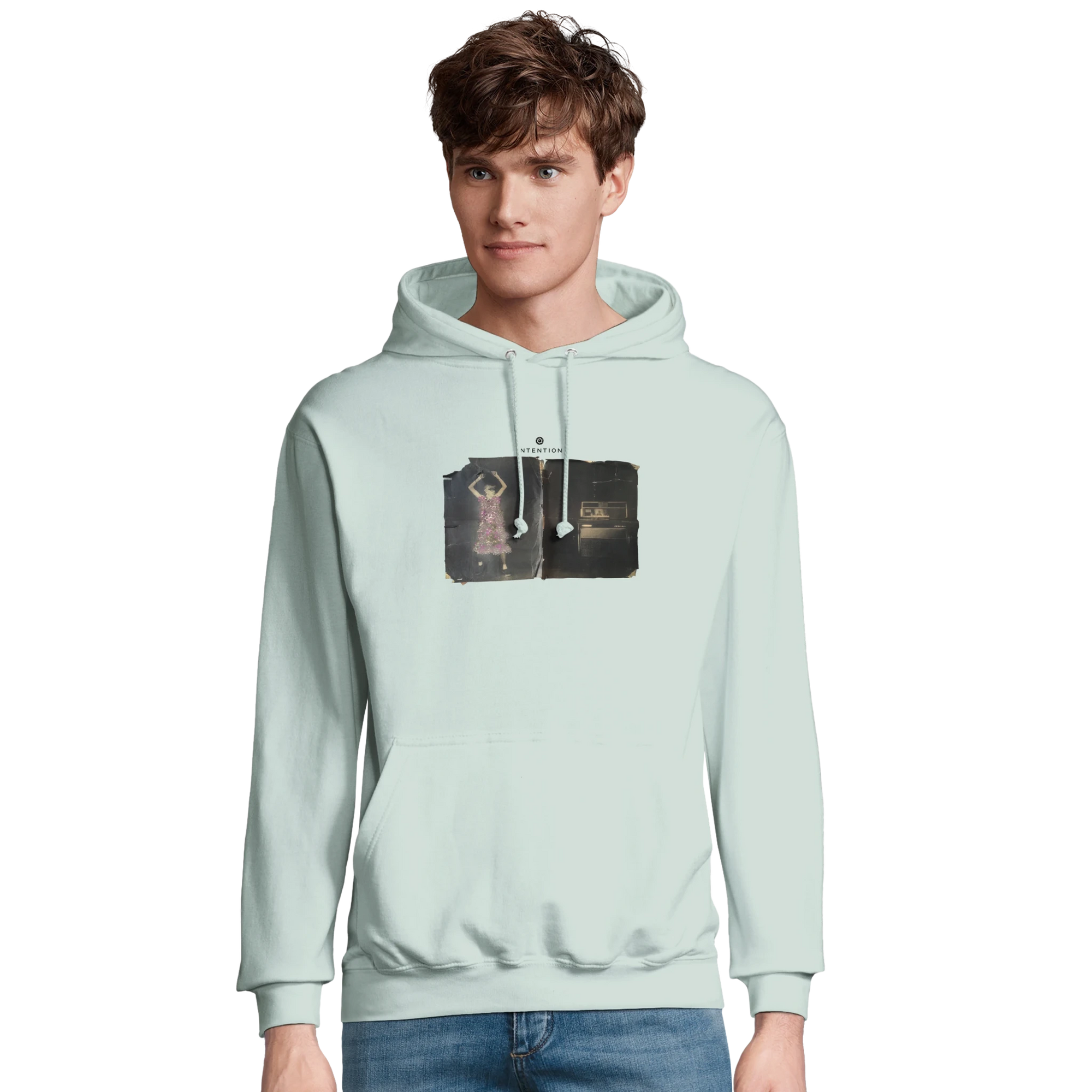 Vibrant - "Never too Late" Hoodie creamy green XS 46