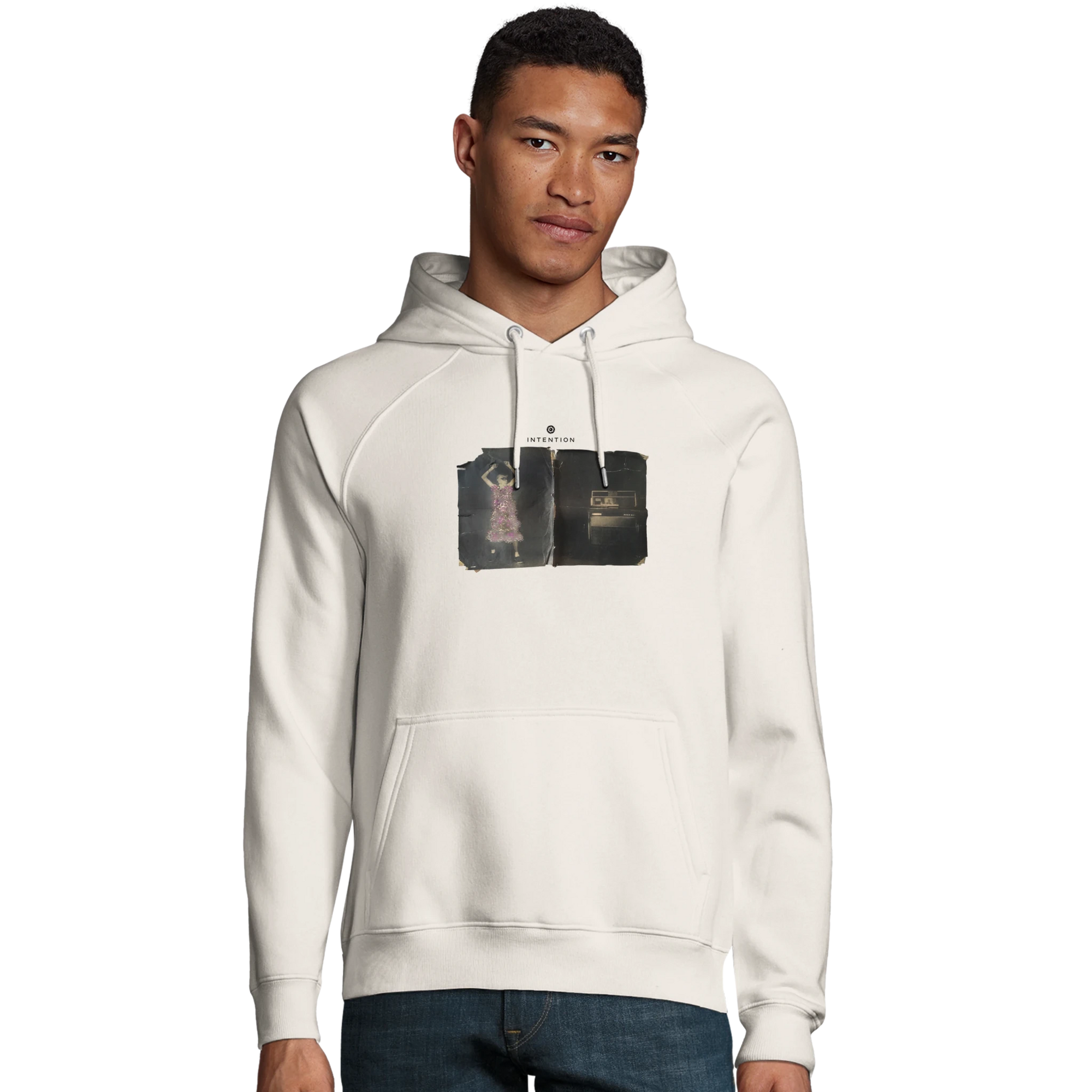 Vibrant - "Never too Late" Hoodie Off White XS 3