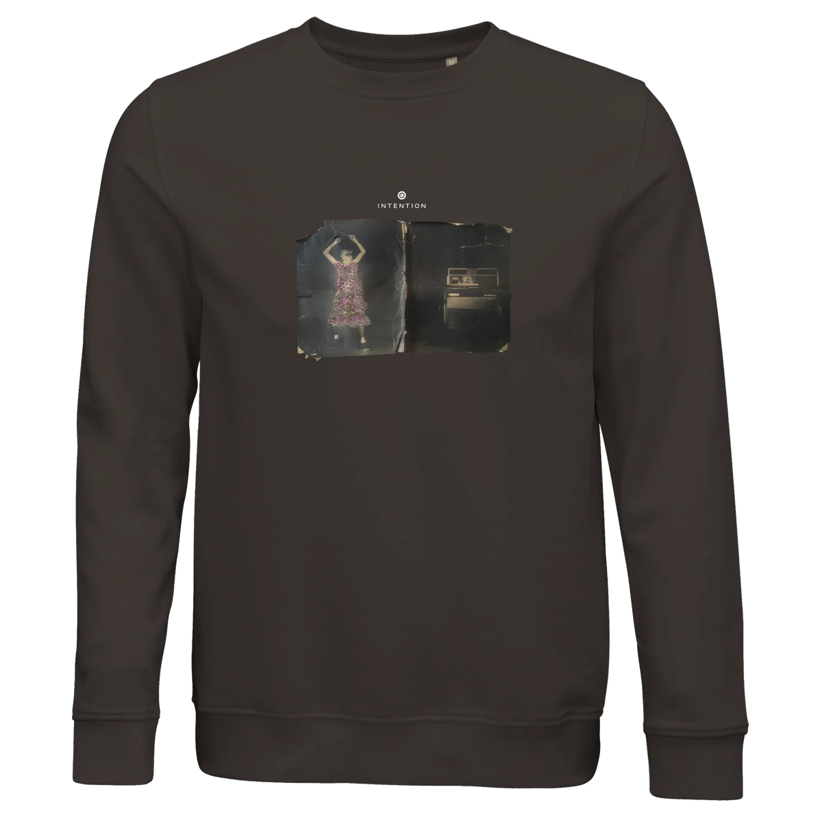 Vibrant - "Never too Late" Sweatshirt deep charcoal grey 1