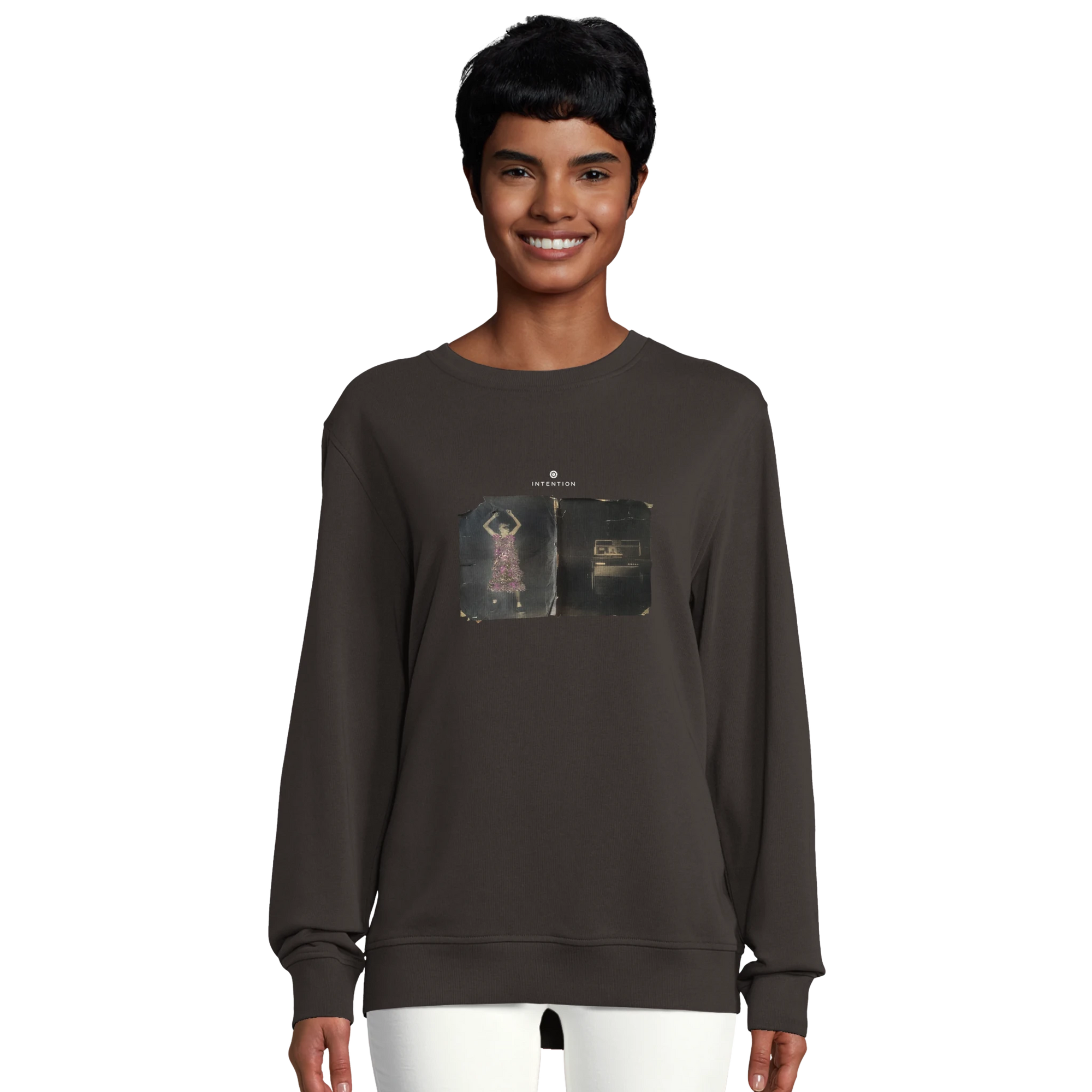 Vibrant - "Never too Late" Sweatshirt deep charcoal grey 5