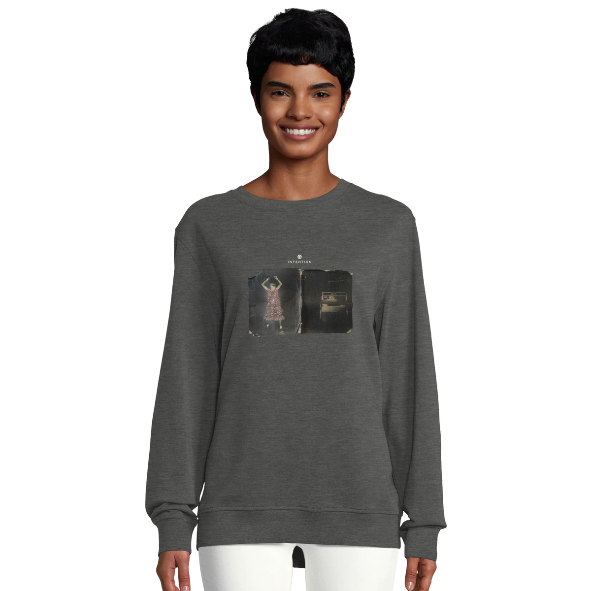 Vibrant - "Never too Late" Sweatshirt Grey Melange 5