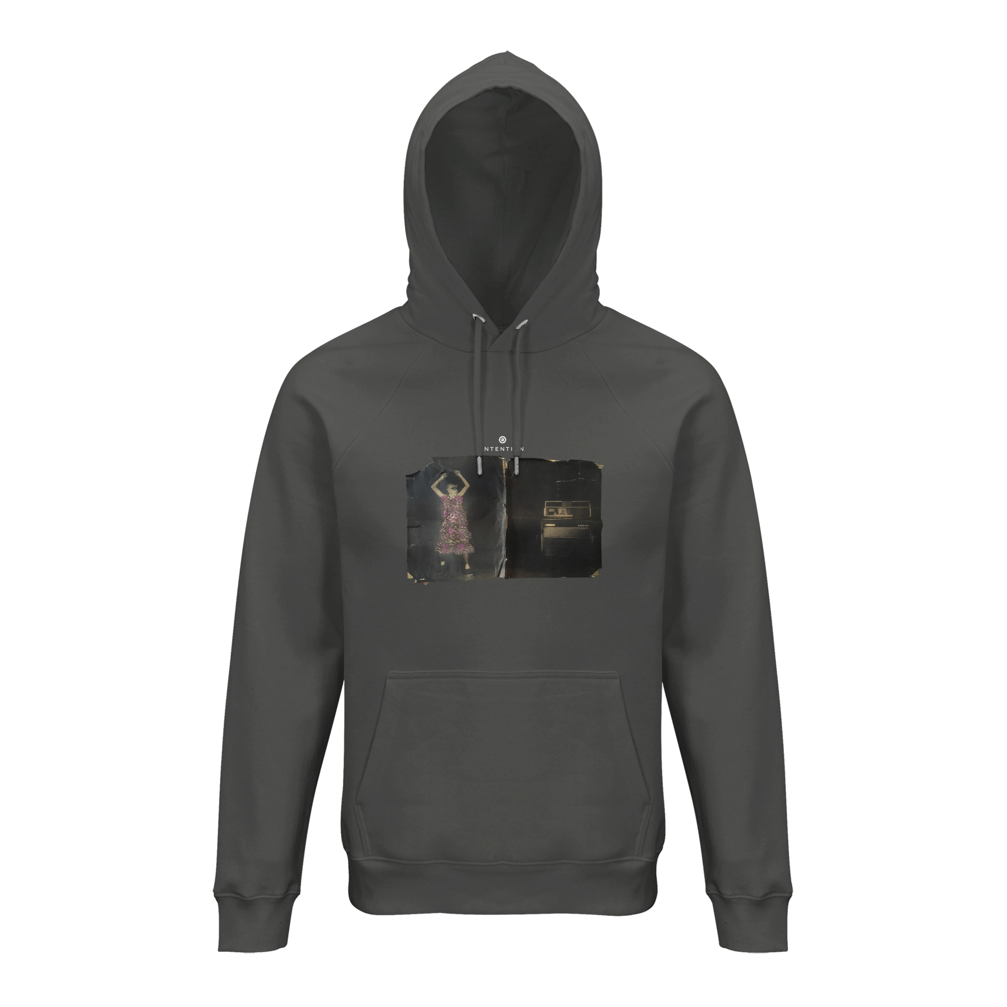 Vibrant - "Never too Late" Hoodie charcoal melange 1