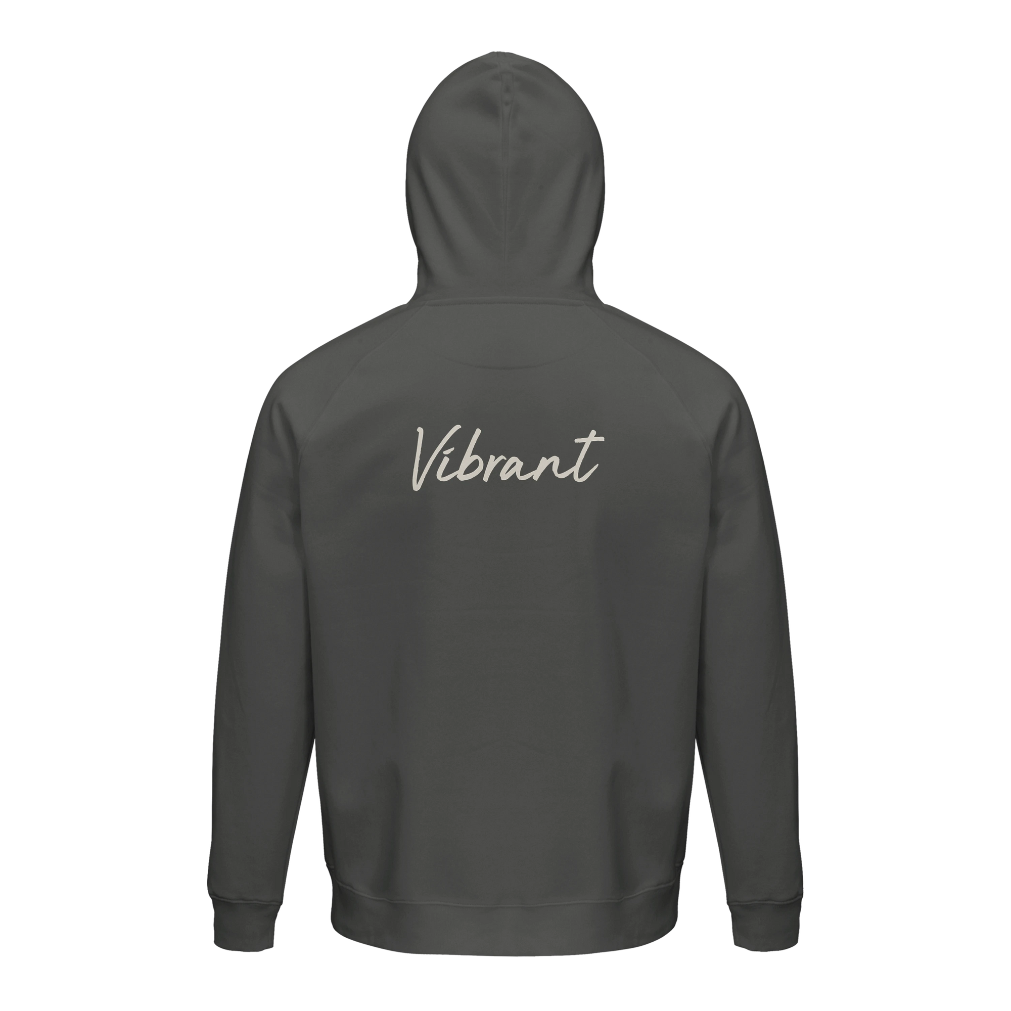 Vibrant - "Never too Late" Hoodie charcoal melange 2