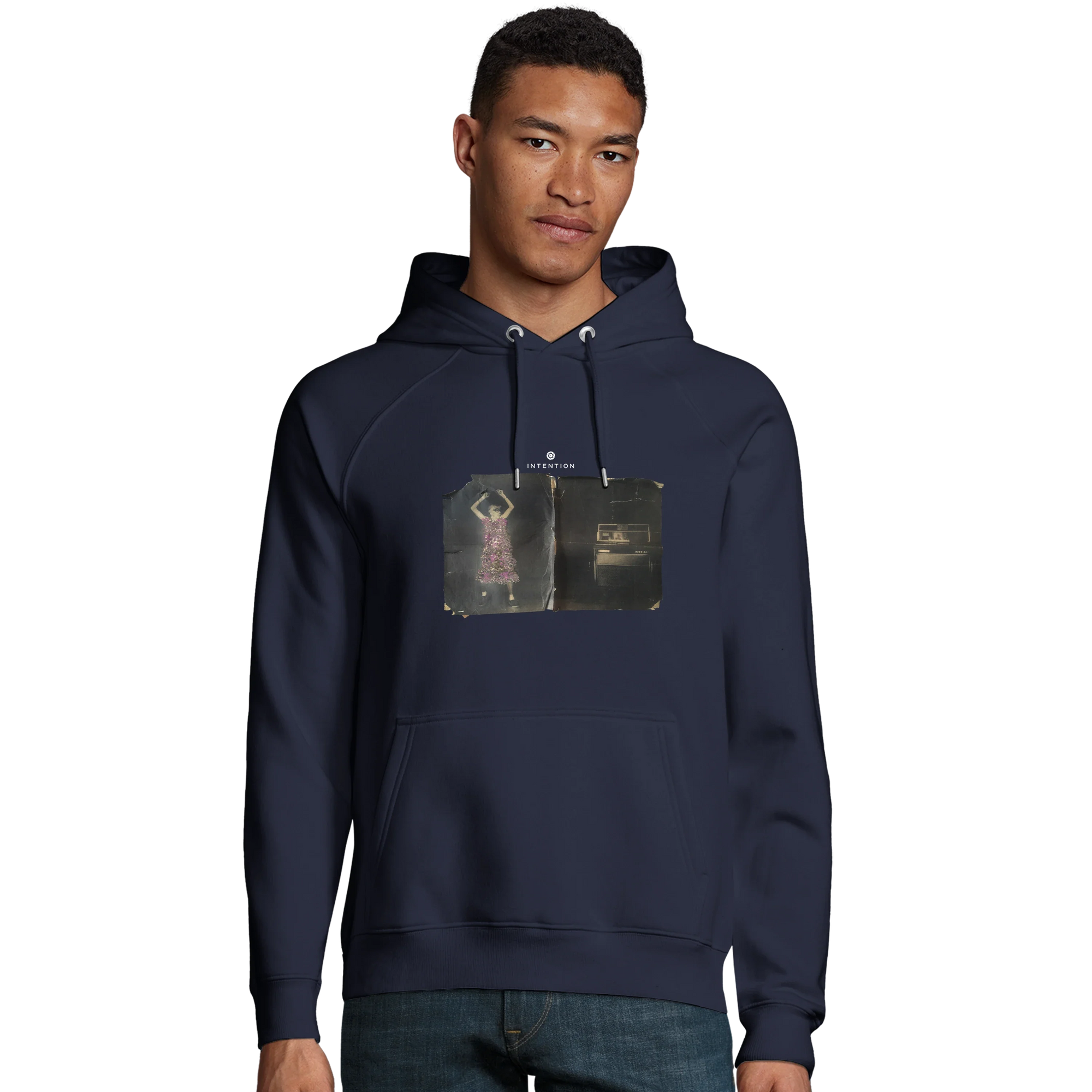 Vibrant - "Never too Late" Hoodie French Navy 3