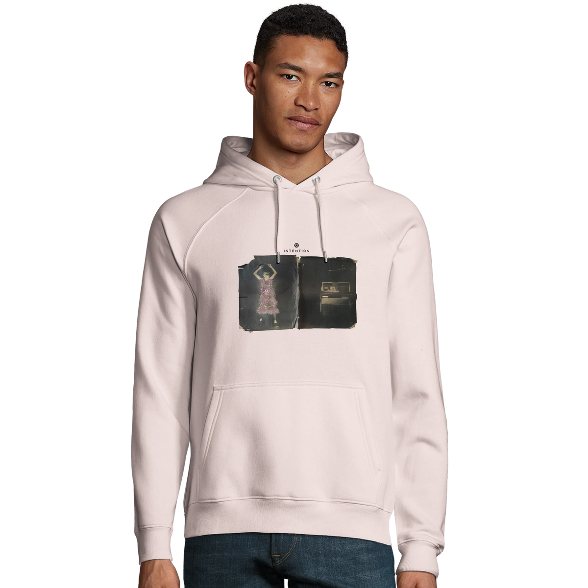 Vibrant - "Never too Late" Hoodie Pale Pink 3