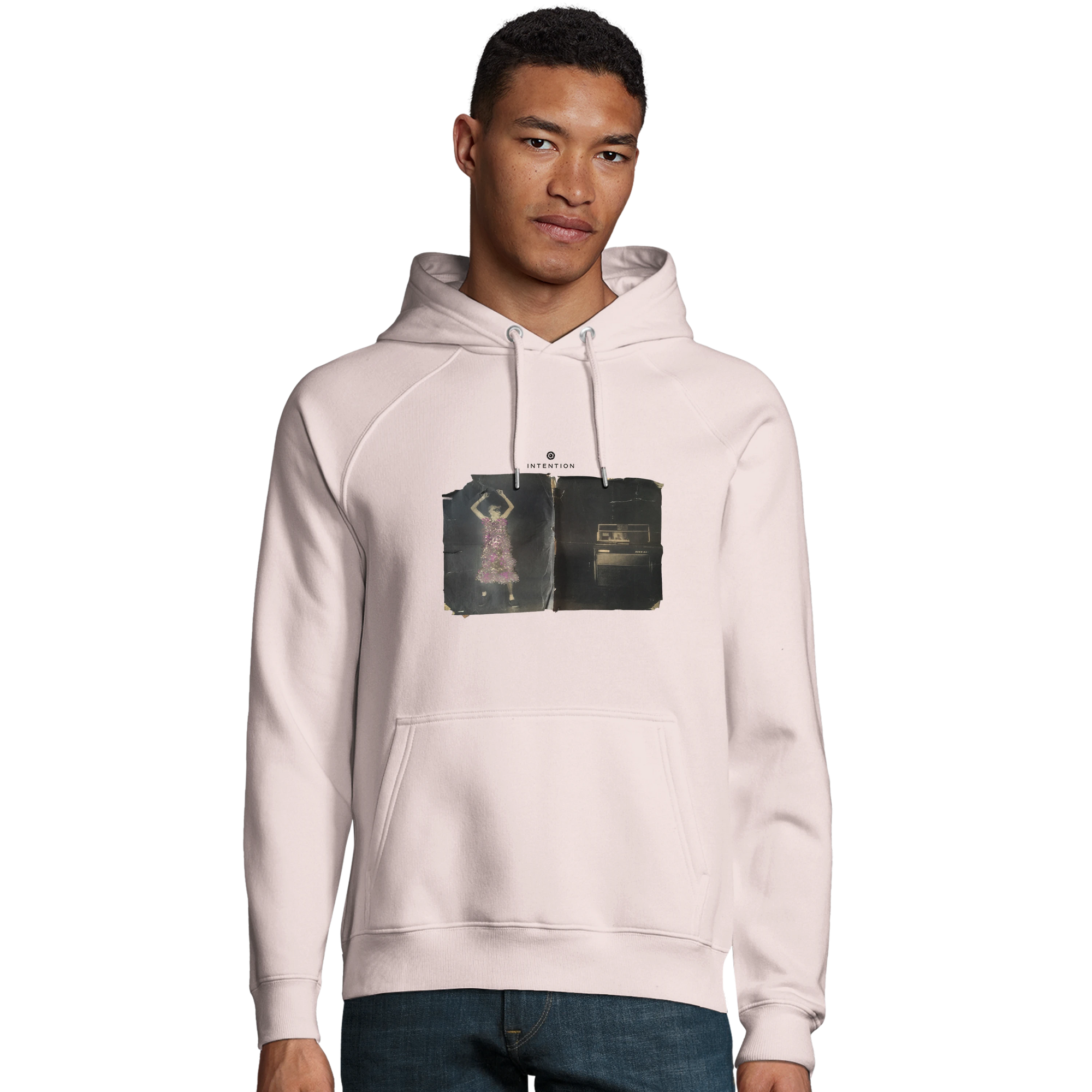 Vibrant - "Never too Late" Hoodie Pale Pink 3