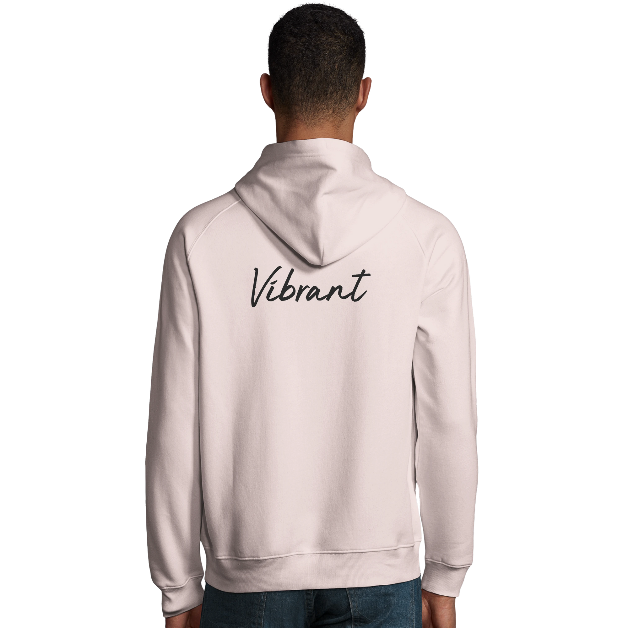 Vibrant - "Never too Late" Hoodie Pale Pink 4