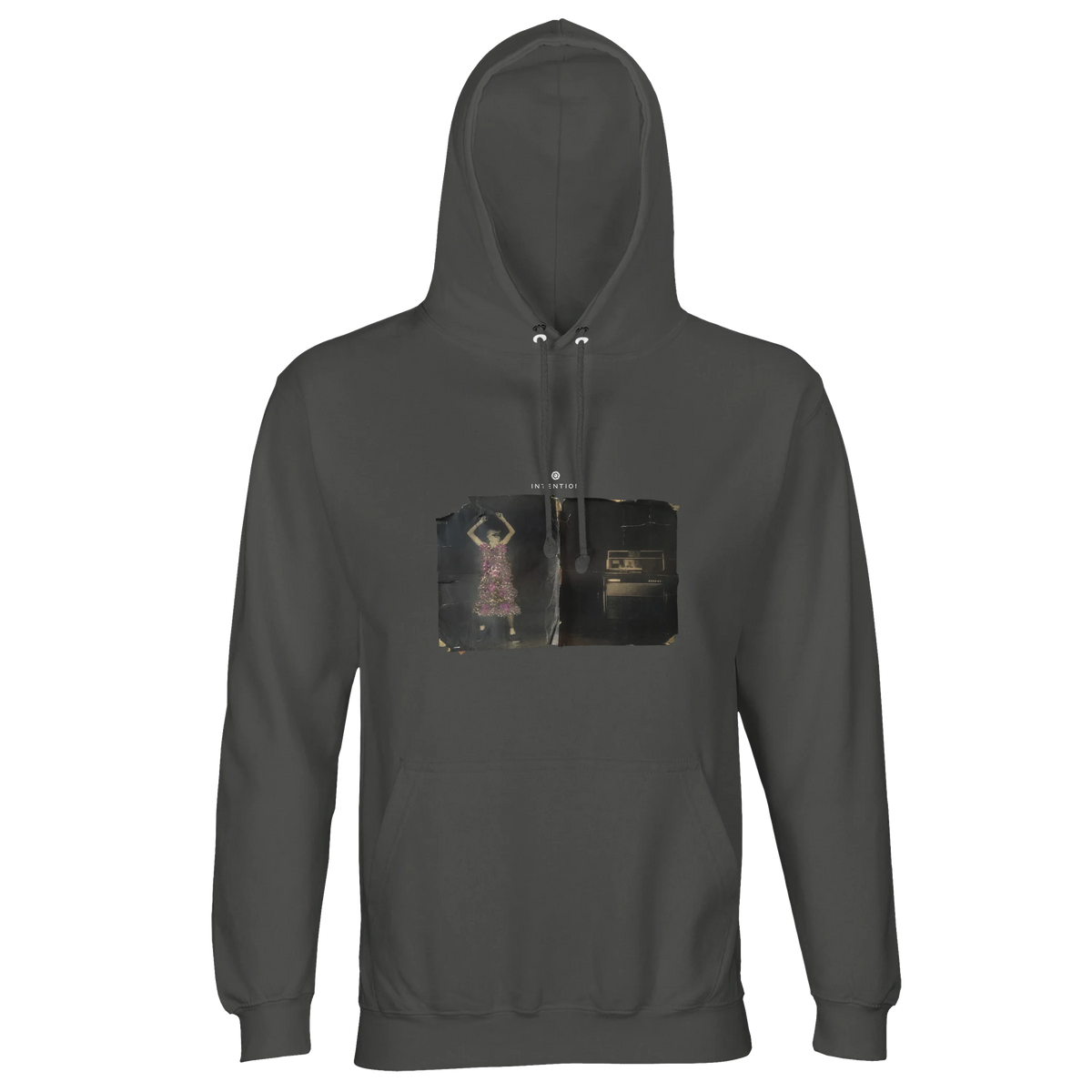 Vibrant - "Never too Late" Hoodie charcoal melange 1