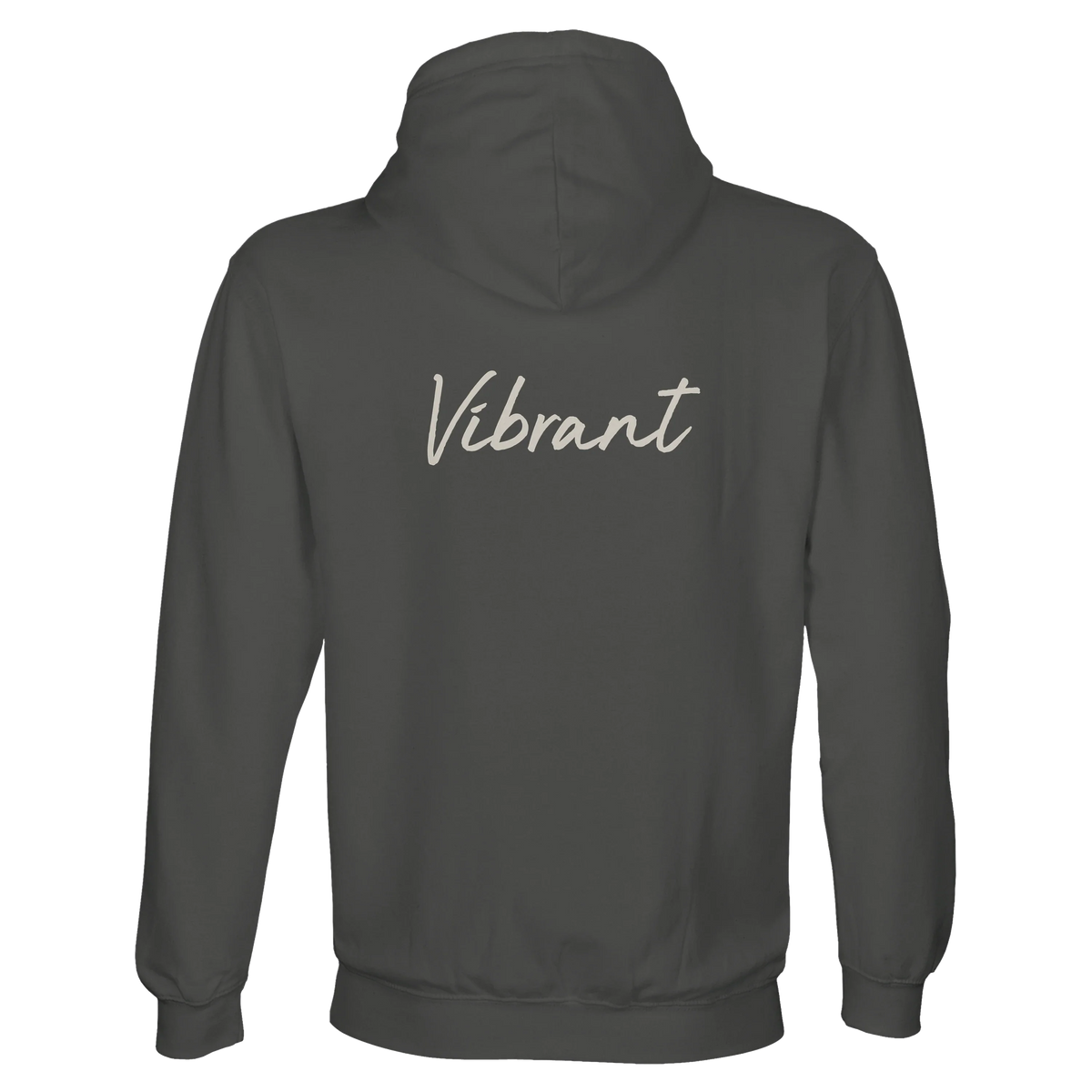 Vibrant - "Never too Late" Hoodie charcoal melange 2