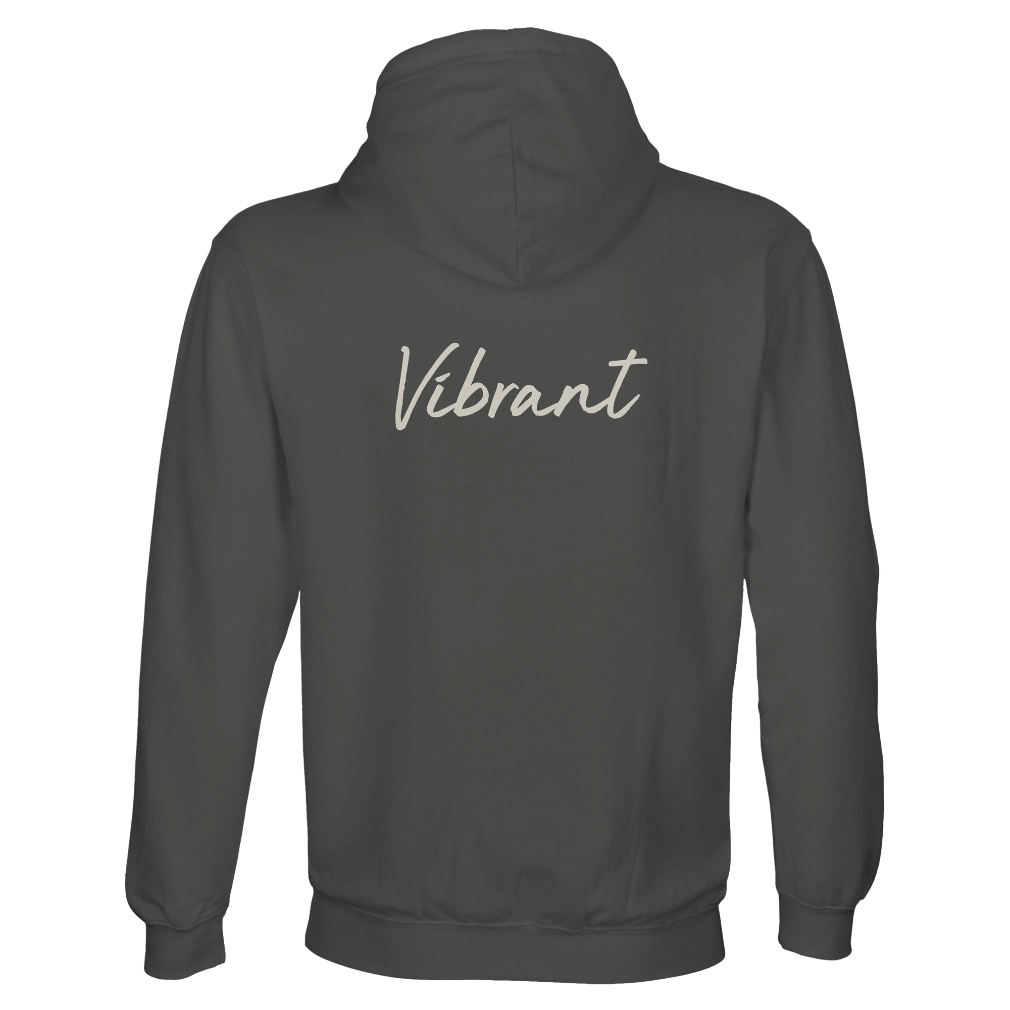 Vibrant - "Never too Late" Hoodie charcoal melange 2