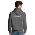 Vibrant - "Never too Late" Hoodie charcoal melange 4
