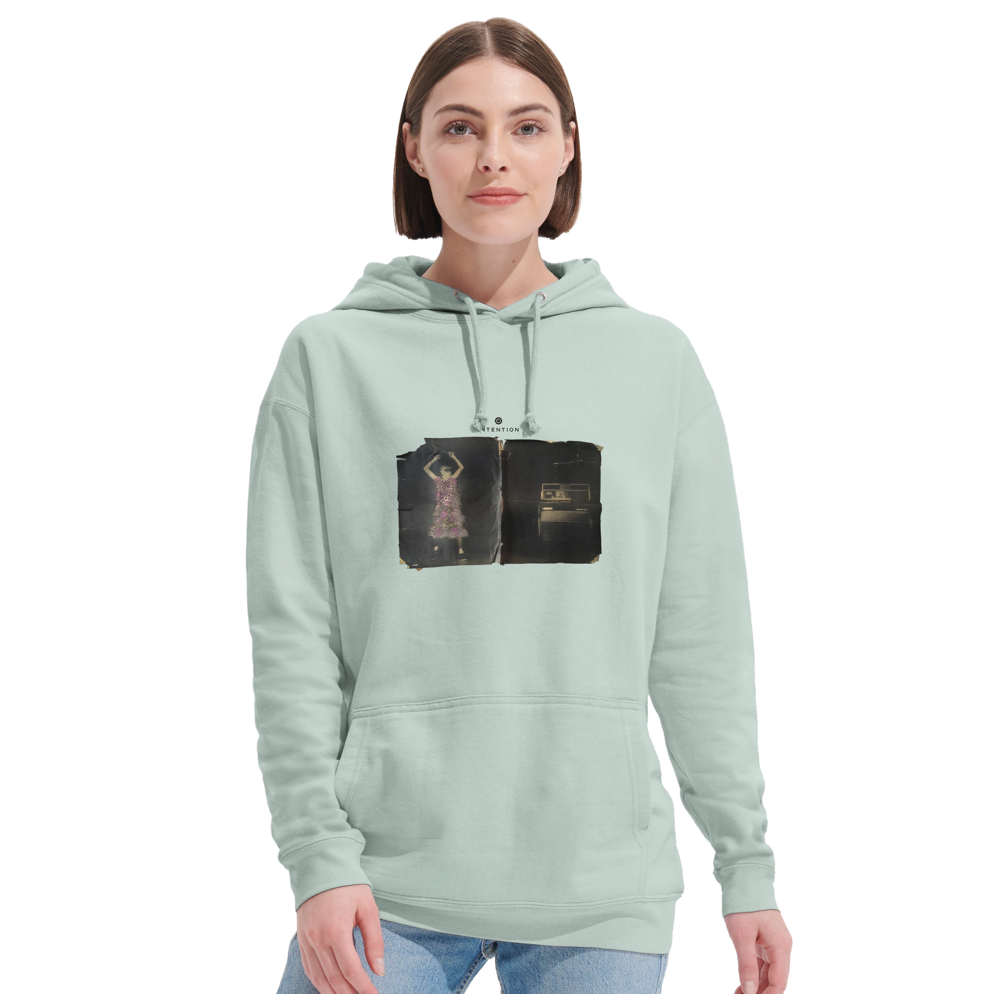 Vibrant - "Never too Late" Hoodie creamy green 5