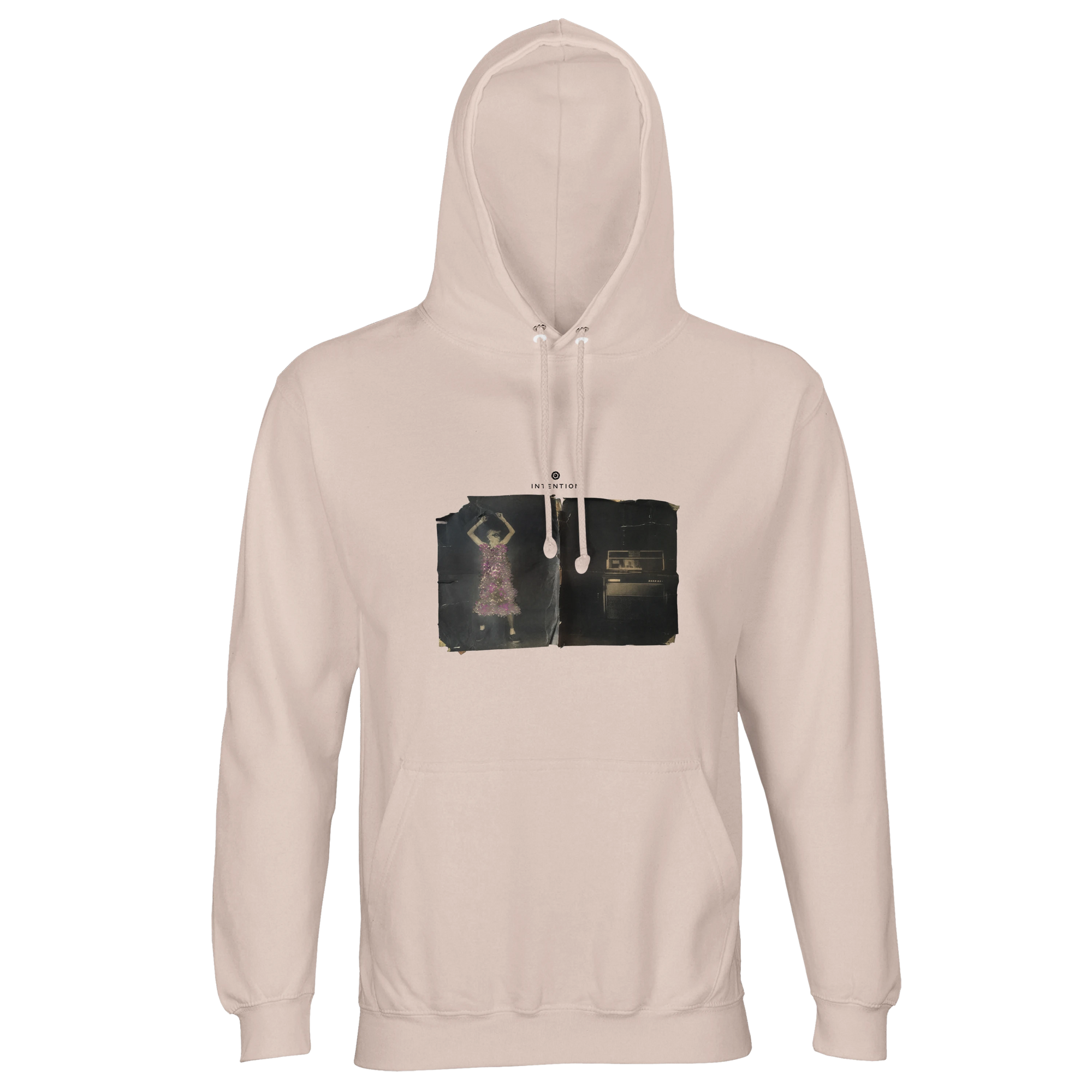 Vibrant - "Never too Late" Hoodie creamy pink 1