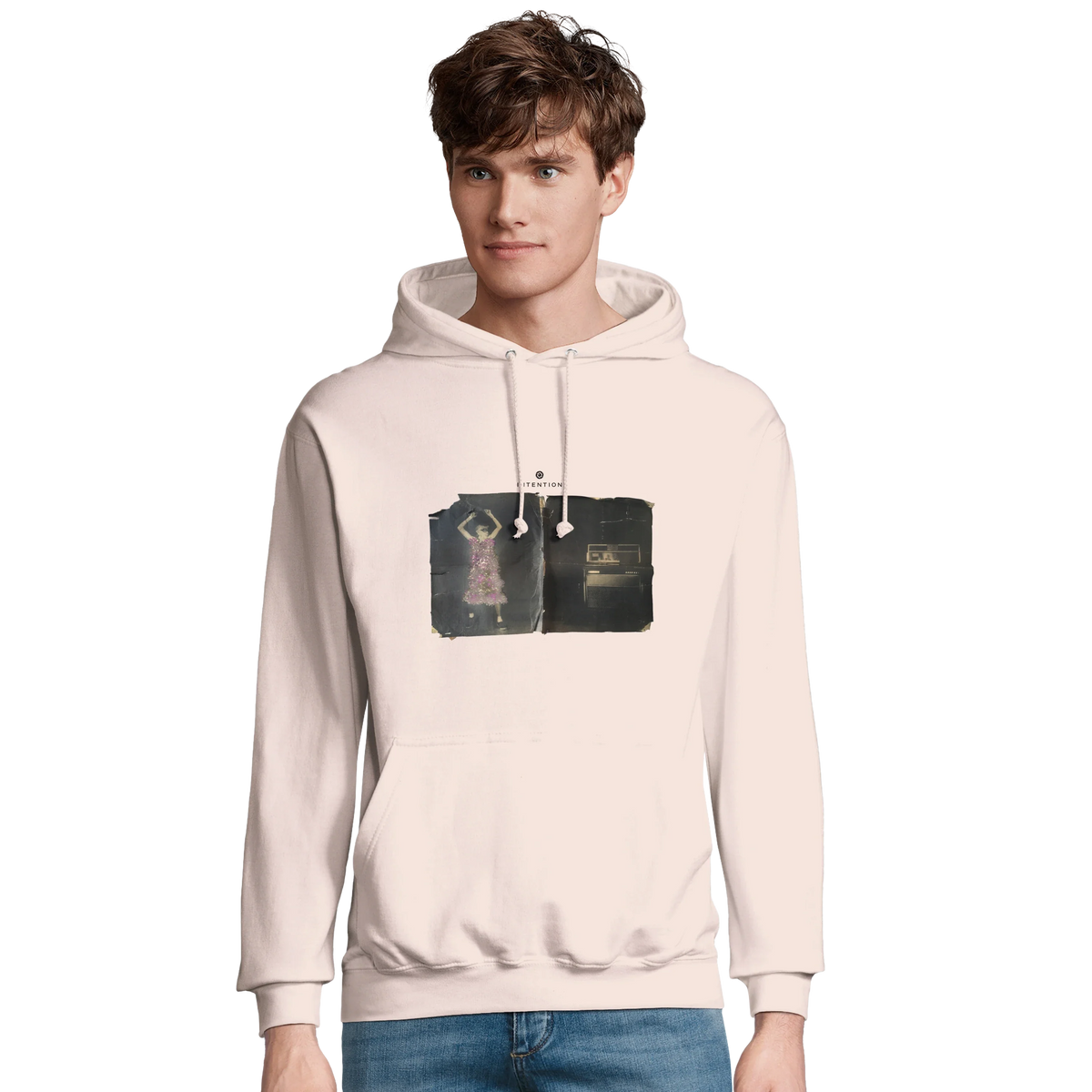Vibrant - "Never too Late" Hoodie creamy pink 3