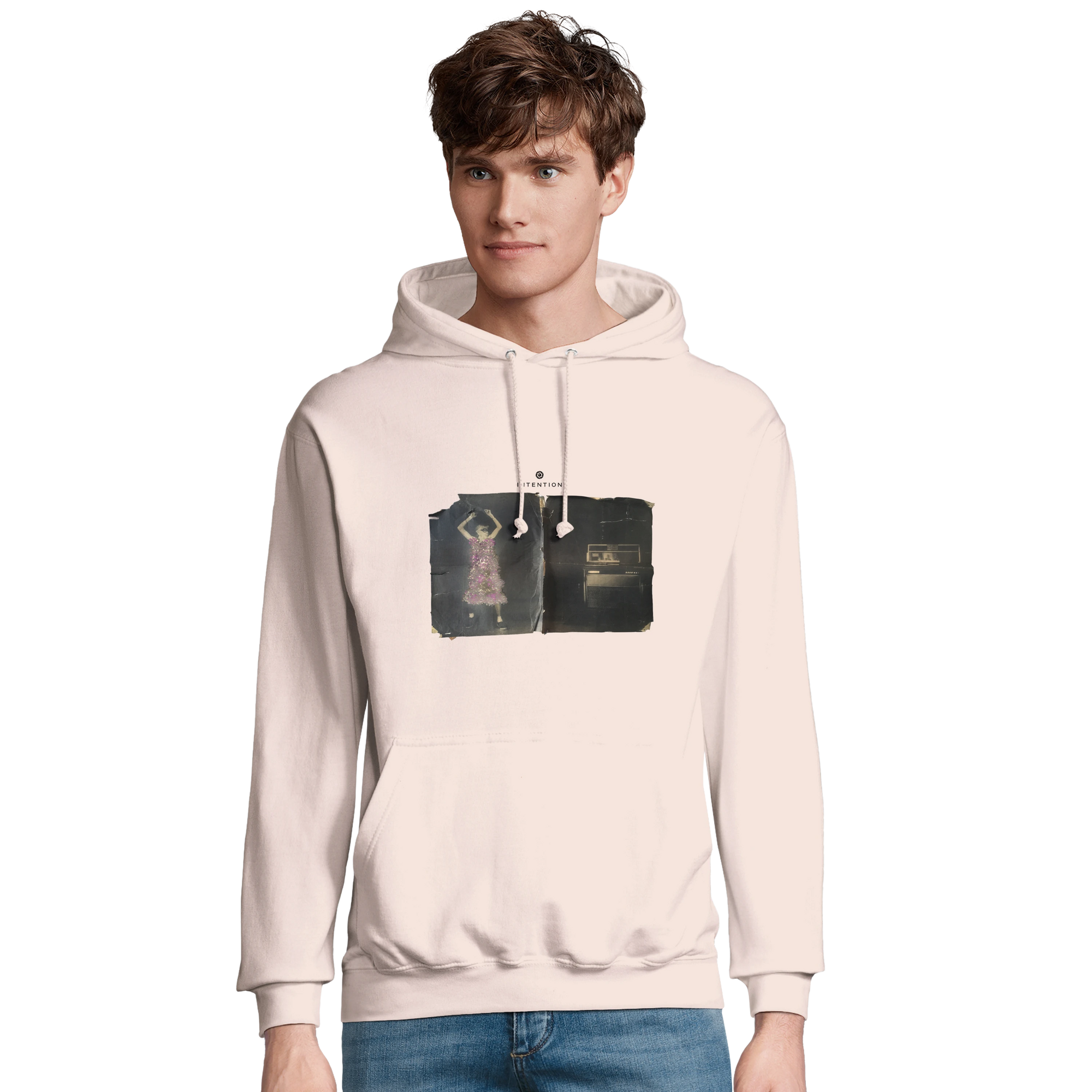 Vibrant - "Never too Late" Hoodie creamy pink 3