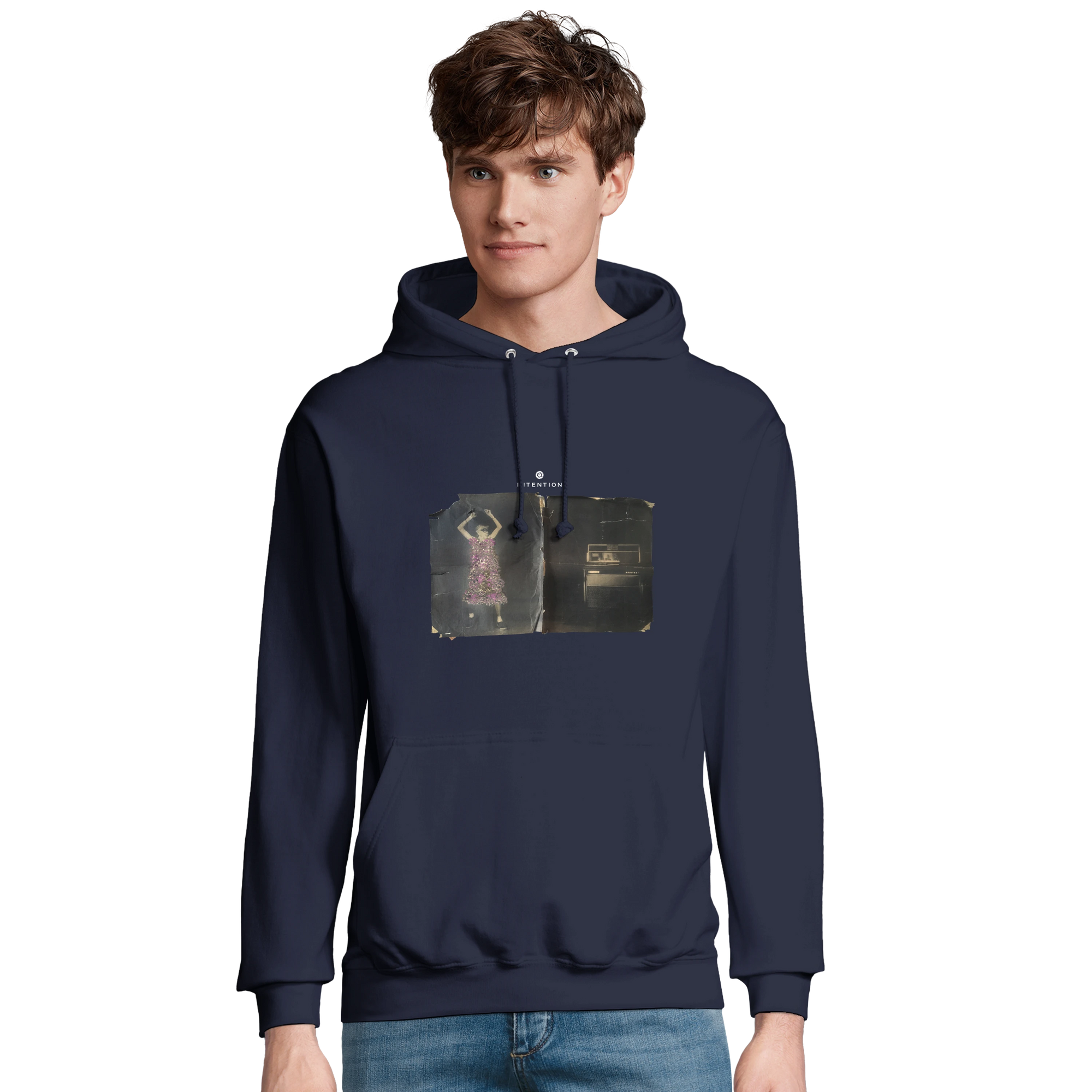 Vibrant - "Never too Late" Hoodie French Navy 3