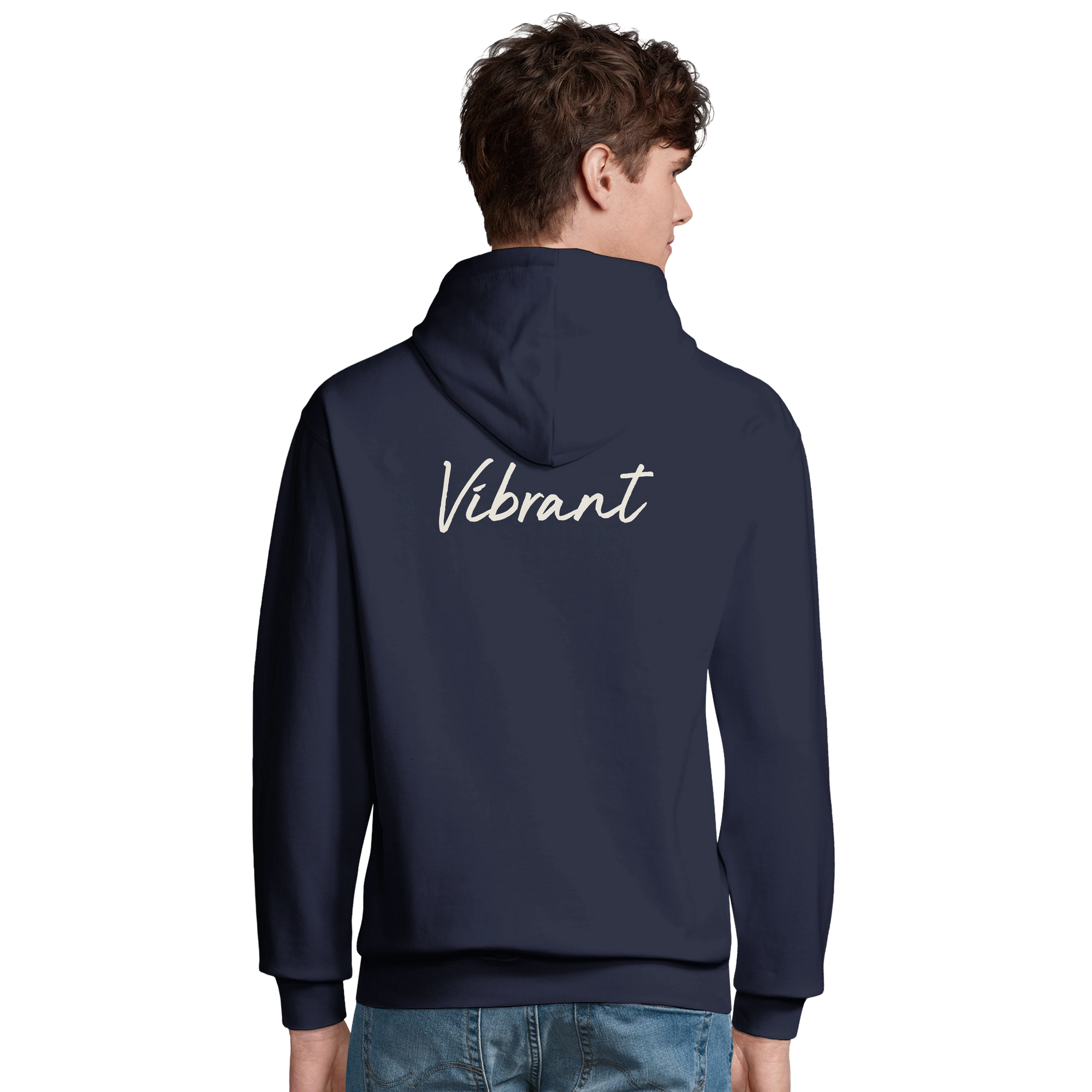 Vibrant - "Never too Late" Hoodie French Navy 4