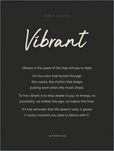 Vibrant Word of Intention Framed print 60x80 cm / 24x32″ Black frame Carbon paper