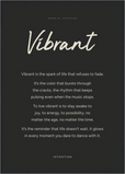 Vibrant Word of Intention Framed print A1 (59.4 x 84.1  cm) Black frame Carbon paper