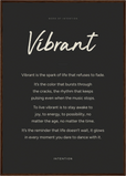 Vibrant Word of Intention Framed print A1 (59.4 x 84.1  cm) Dark wood frame Carbon paper