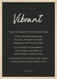 Vibrant Word of Intention Framed print A3 (29.7 x 42  cm) Wood frame Carbon paper