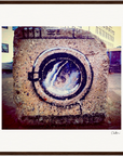Wash It Framed print 50x50 cm / 20x20″ Dark wood frame 51