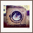 Wash It Framed print 70x70 cm / 28x28″ Dark wood frame 53