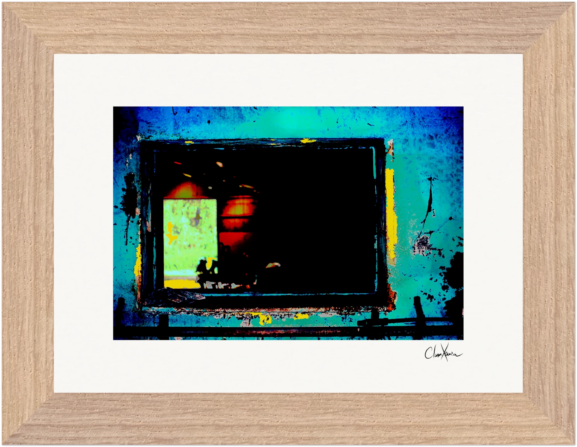 Web of Colors Framed print 13x18 cm / 5x7″ Wood frame 23