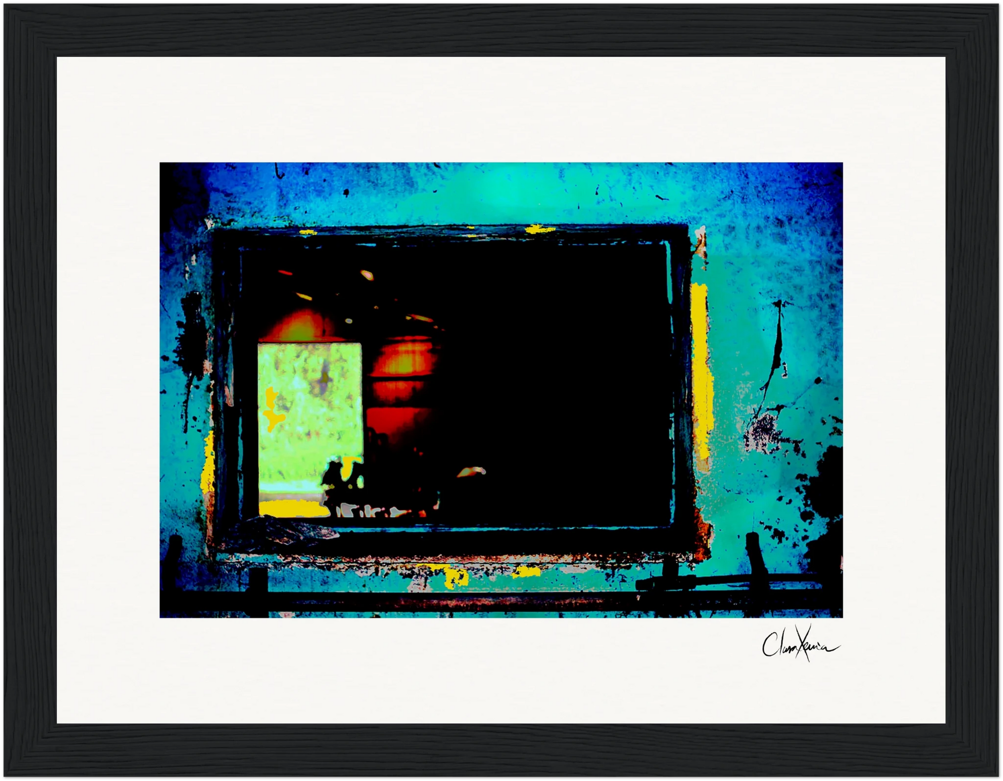 Web of Colors Framed print 15x20 cm / 6x8″ Black frame 61