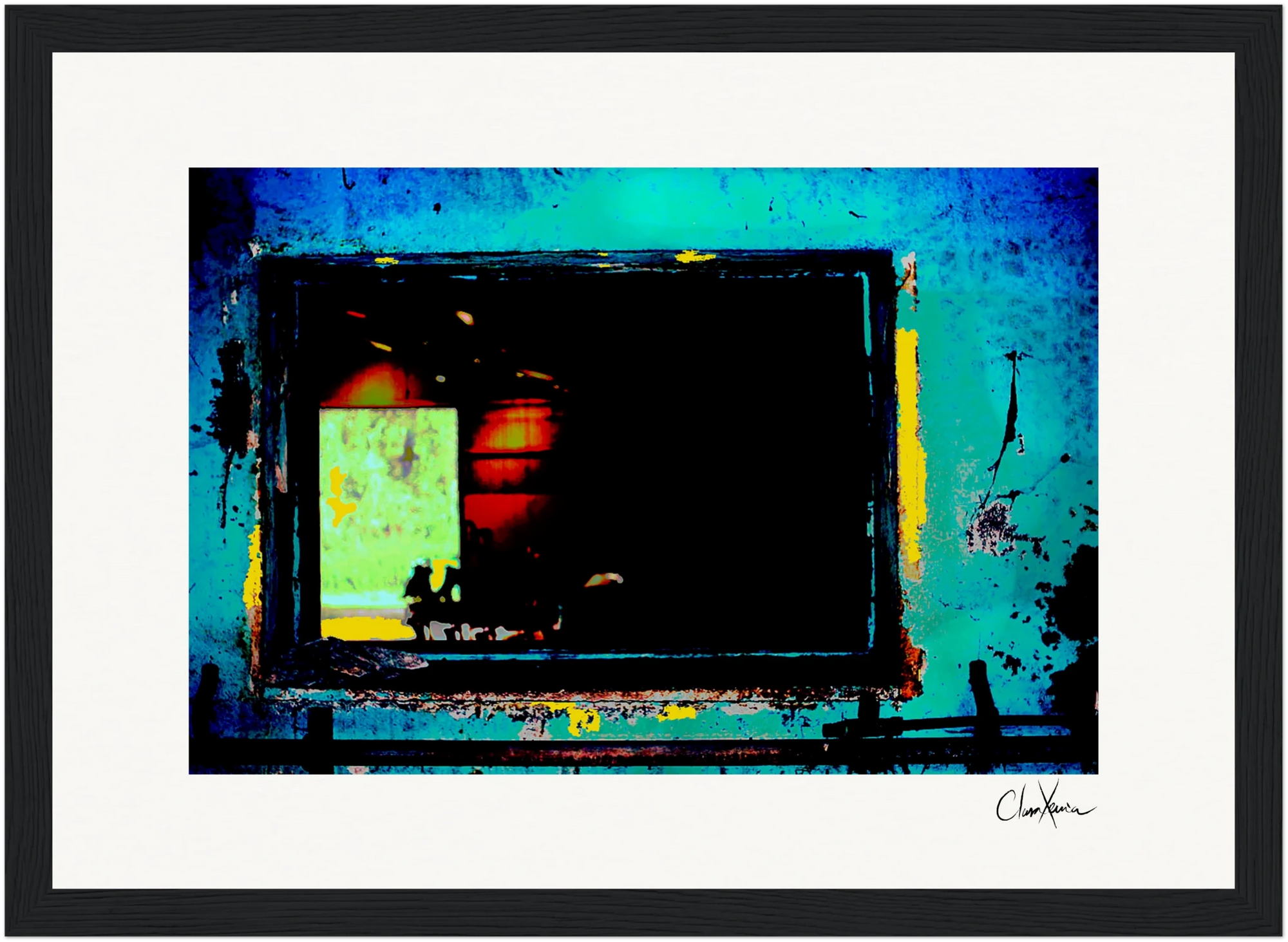 Web of Colors Framed print 21x29.7 cm / 8x12" Black frame 63