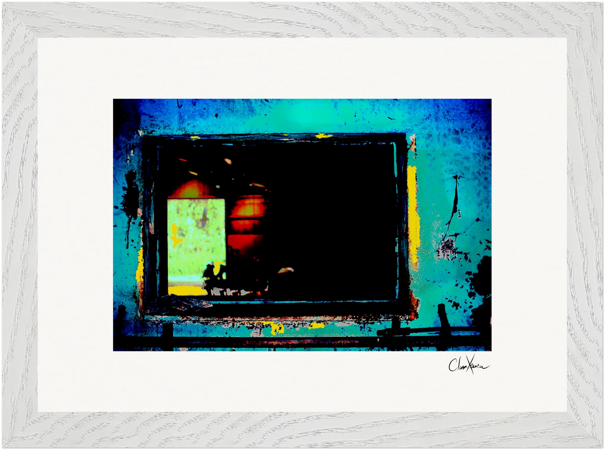 Web of Colors Framed print 21x29.7 cm / 8x12" White frame 9