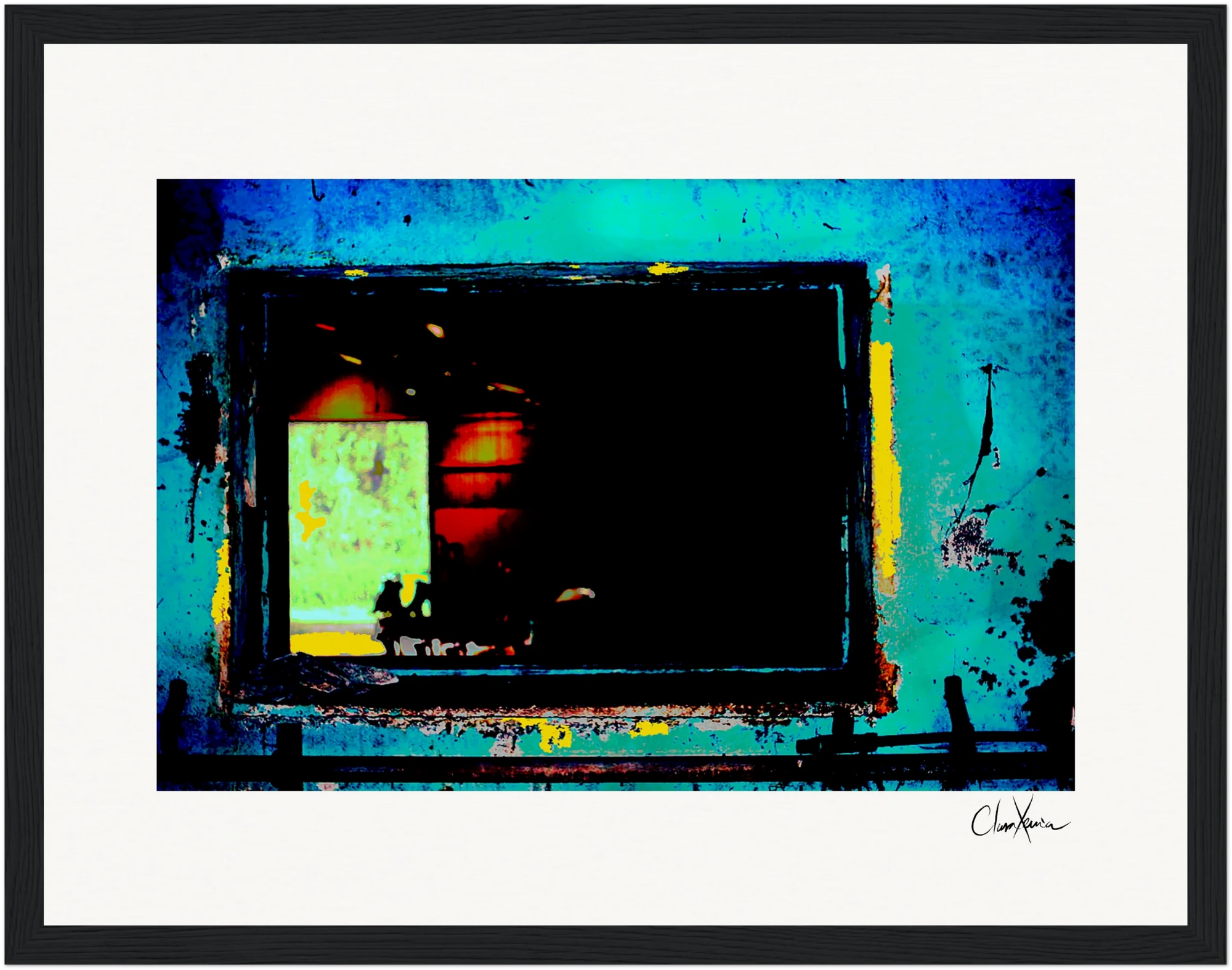 Web of Colors Framed print 27x35 cm / 11x14″ Black frame 64