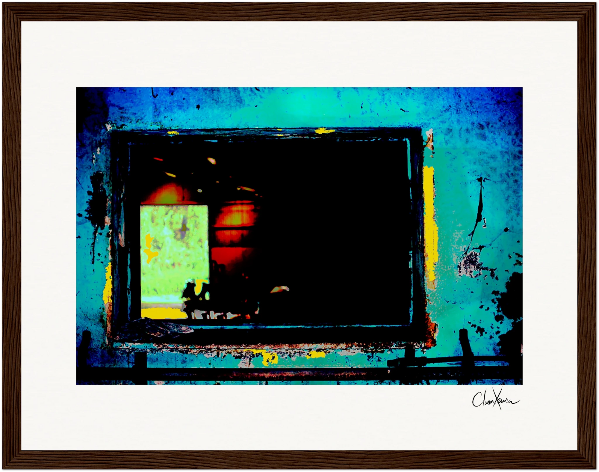Web of Colors Framed print 27x35 cm / 11x14″ Dark wood frame 46