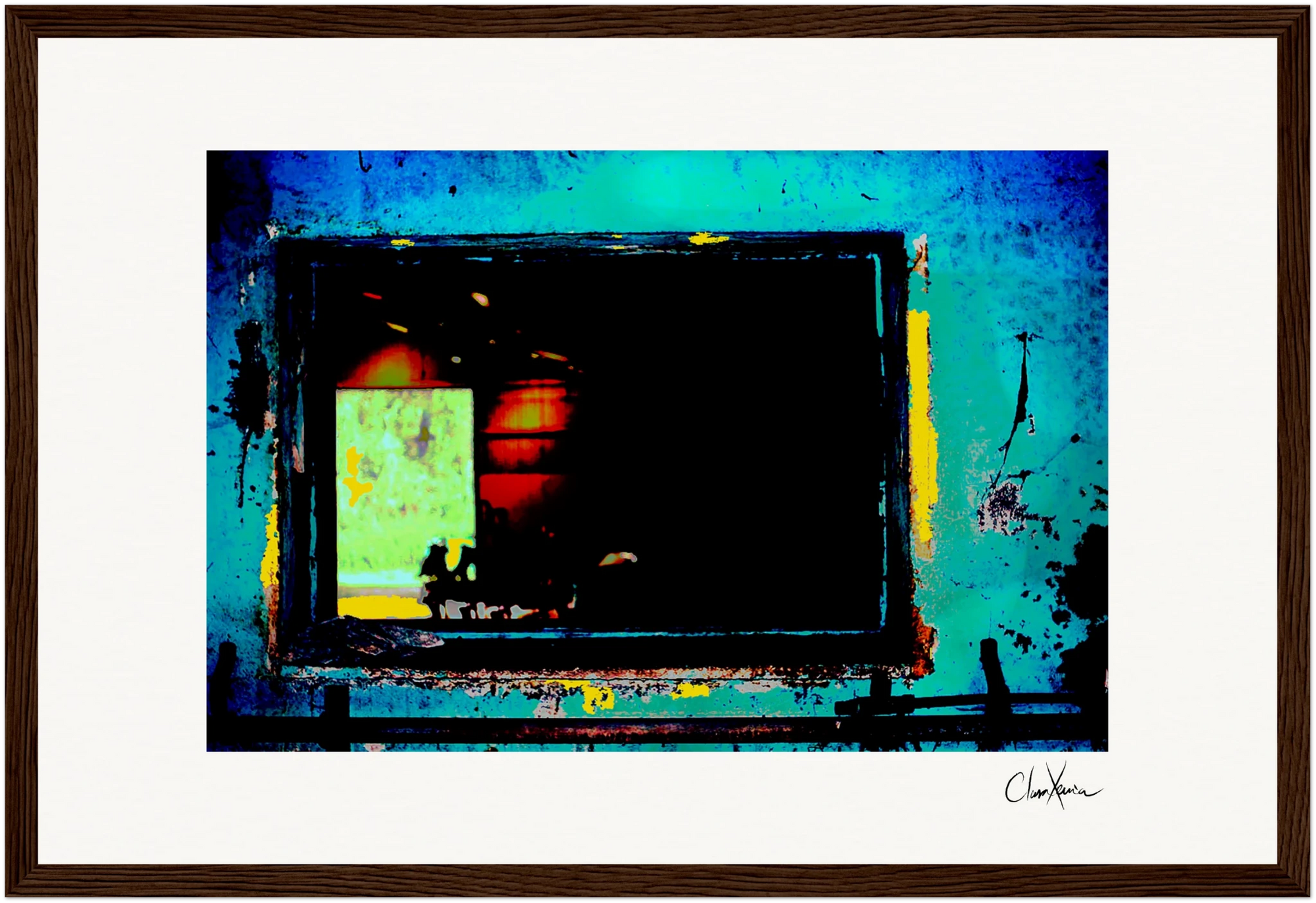 Web of Colors Framed print 30x40 cm / 12x16″ Dark wood frame 49