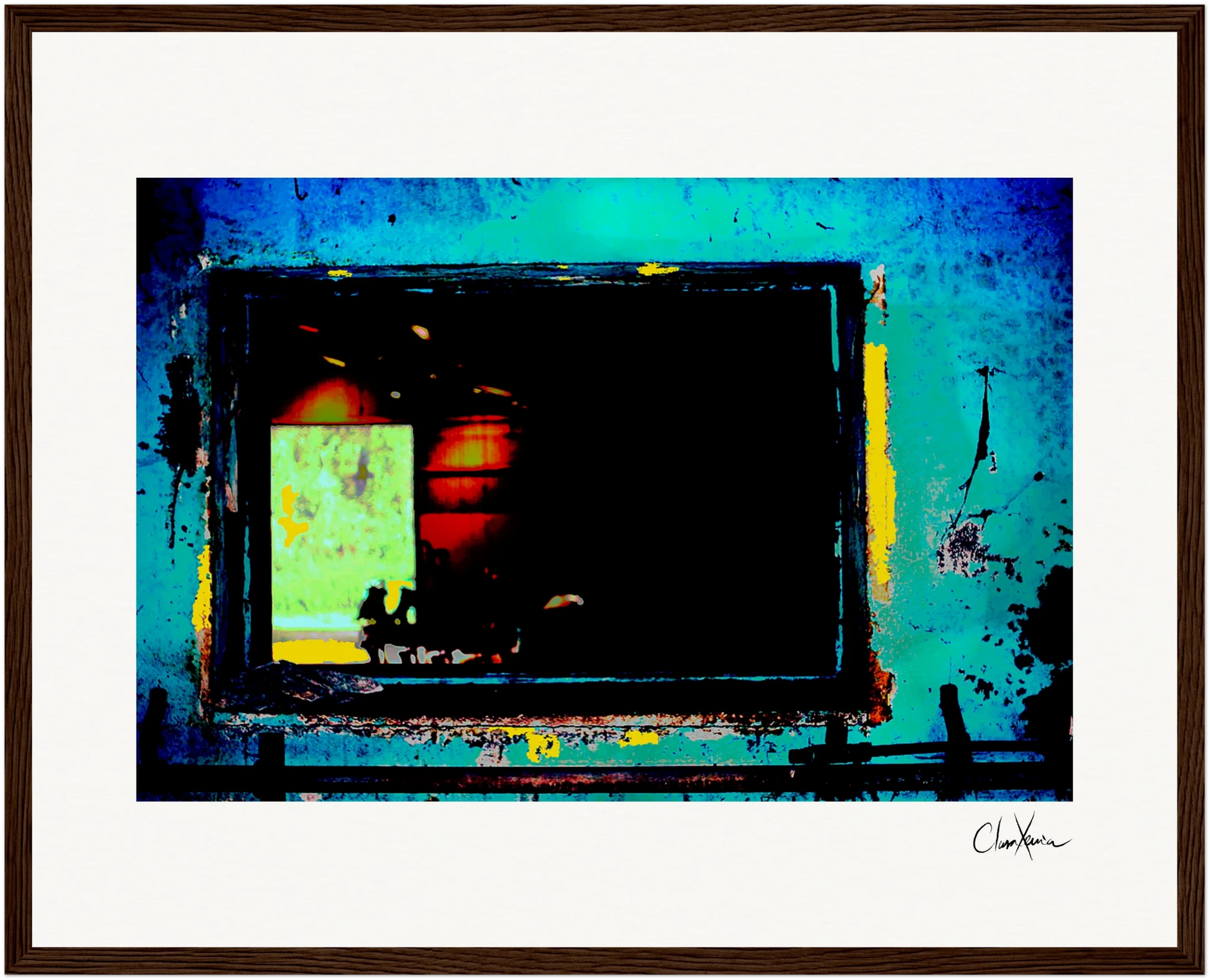 Web of Colors Framed print 30x45 cm / 12x18″ Dark wood frame 50