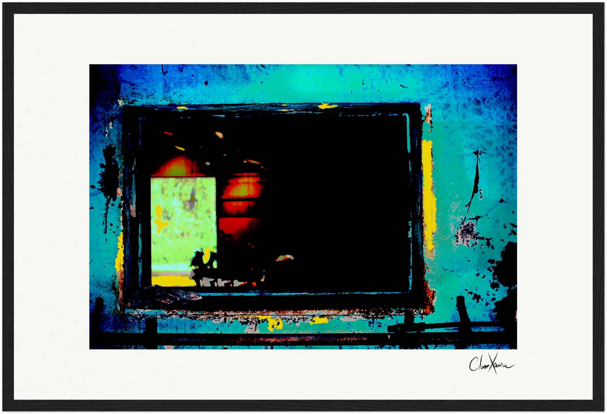 Web of Colors Framed print 40x50 cm / 16x20″ Black frame 69