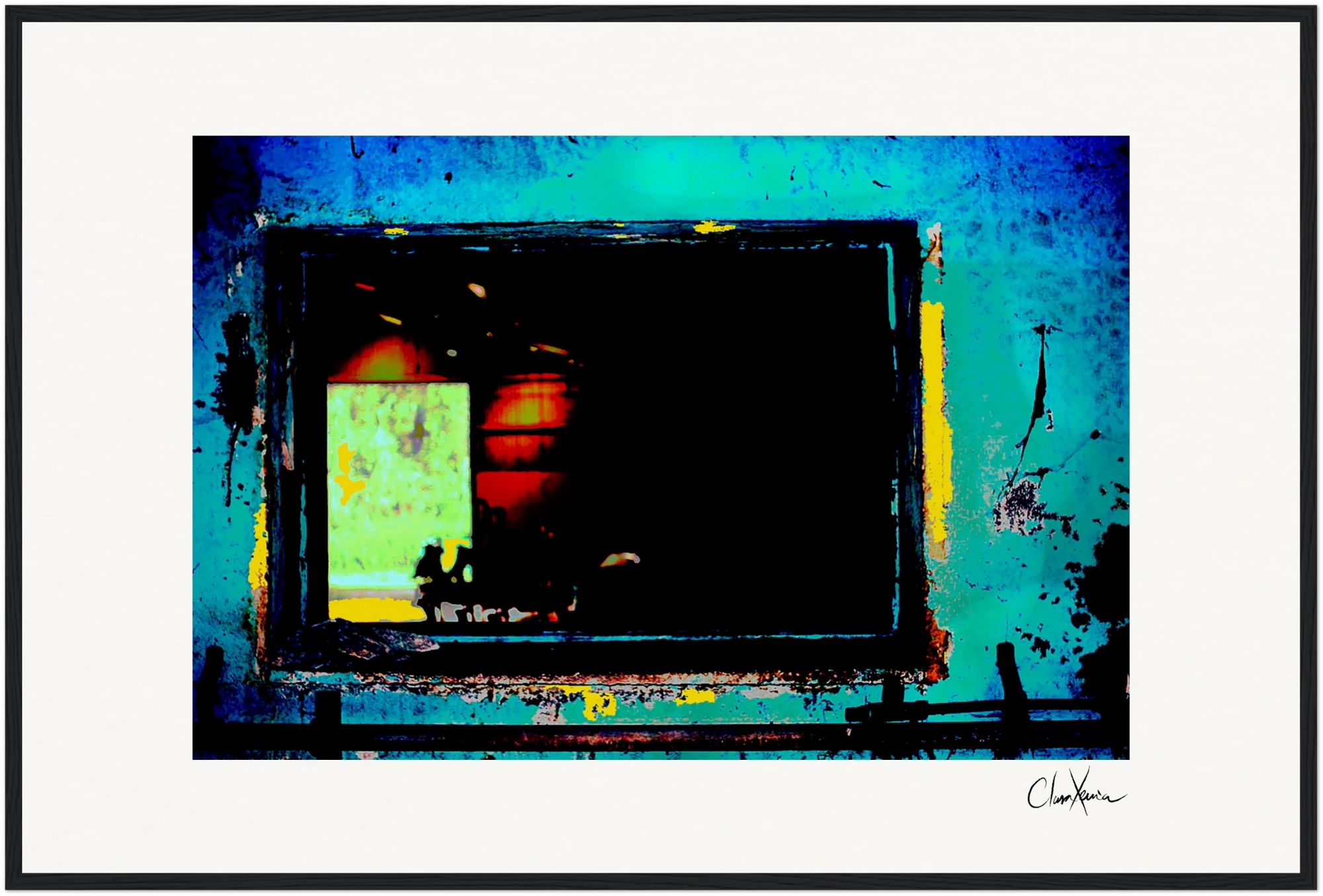 Web of Colors Framed print 50x70 cm / 20x28″ Black frame 73