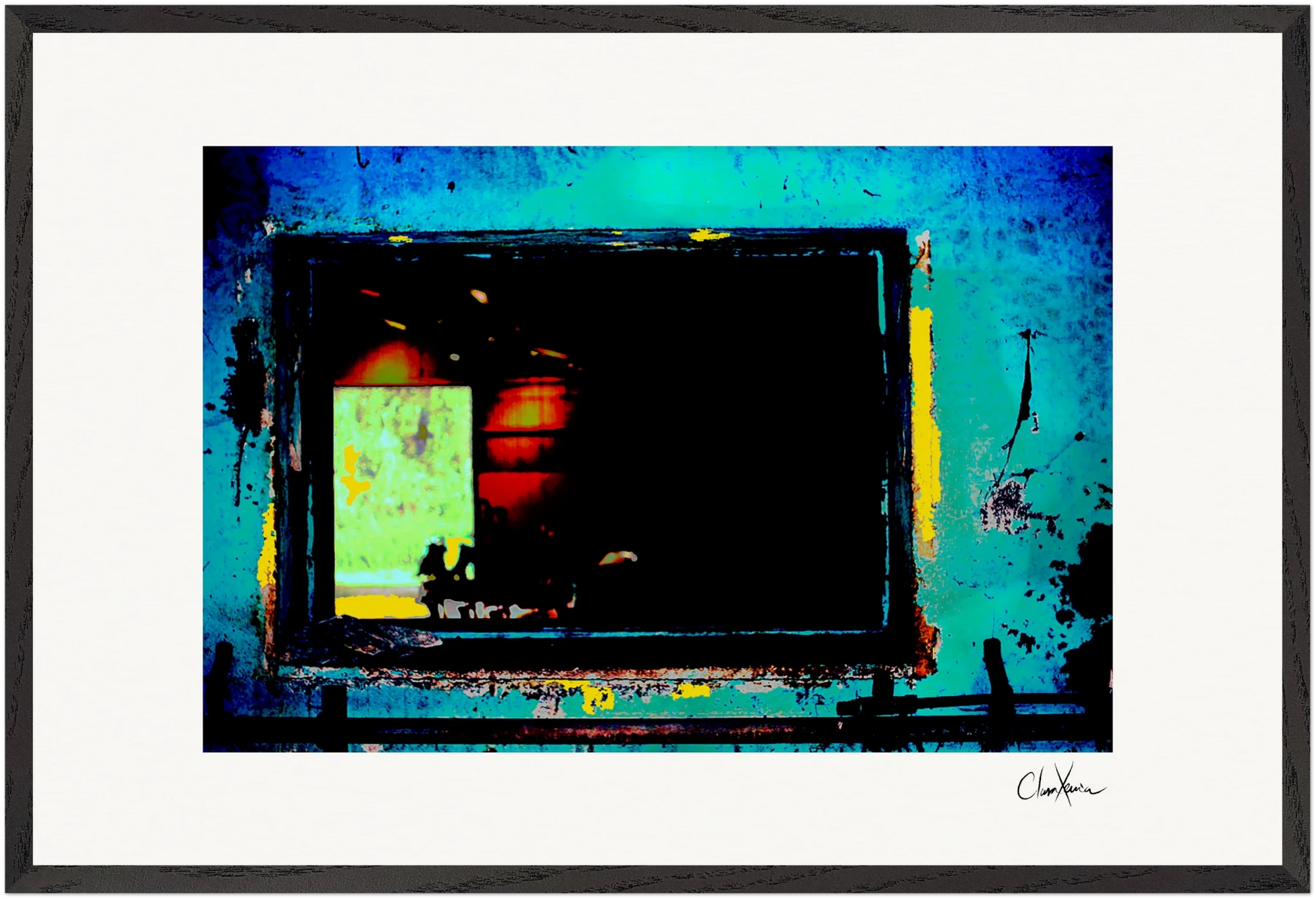 Web of Colors Framed print 50x70 cm / 20x28″ Black frame 52