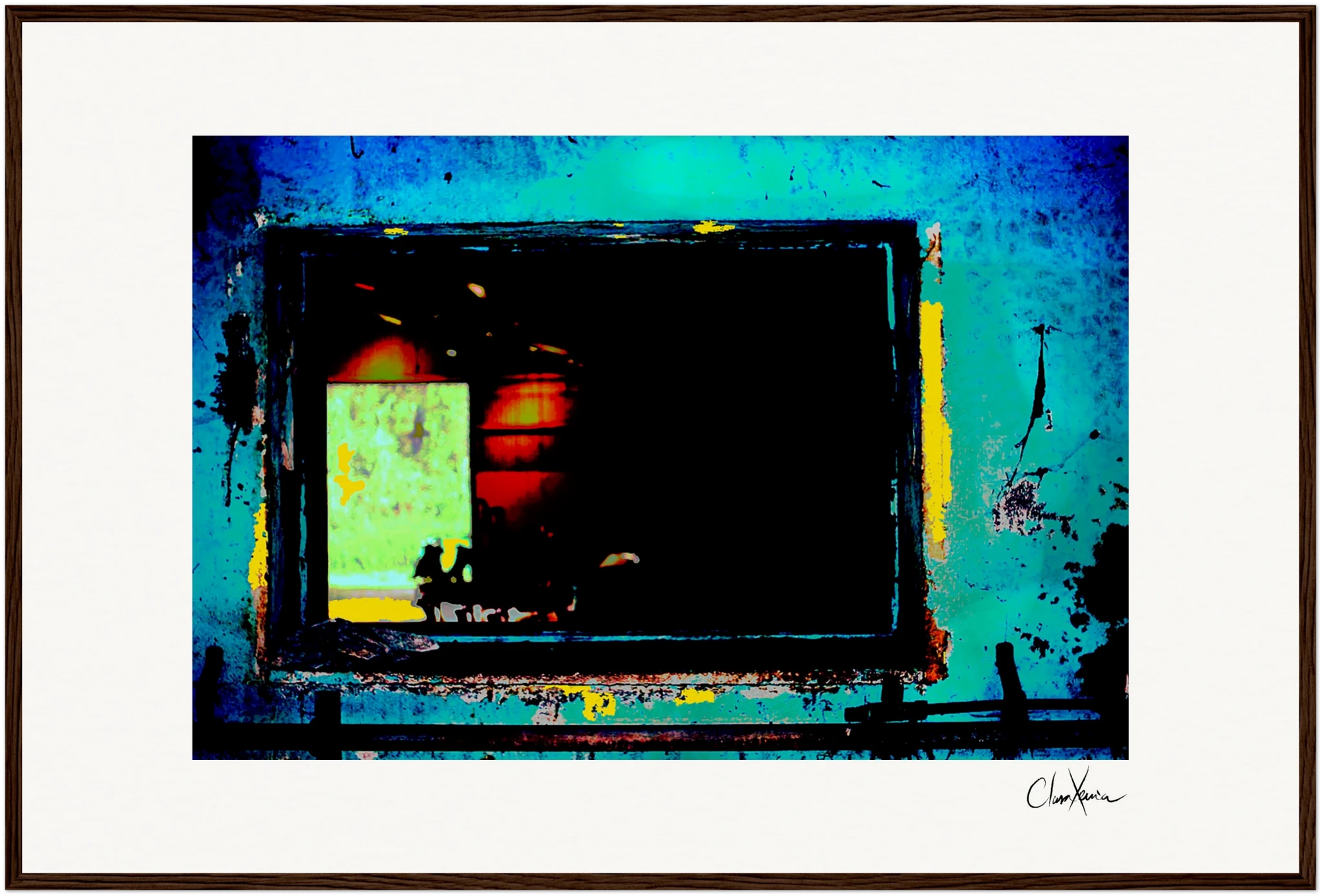 Web of Colors Framed print 50x70 cm / 20x28″ Dark wood frame 55