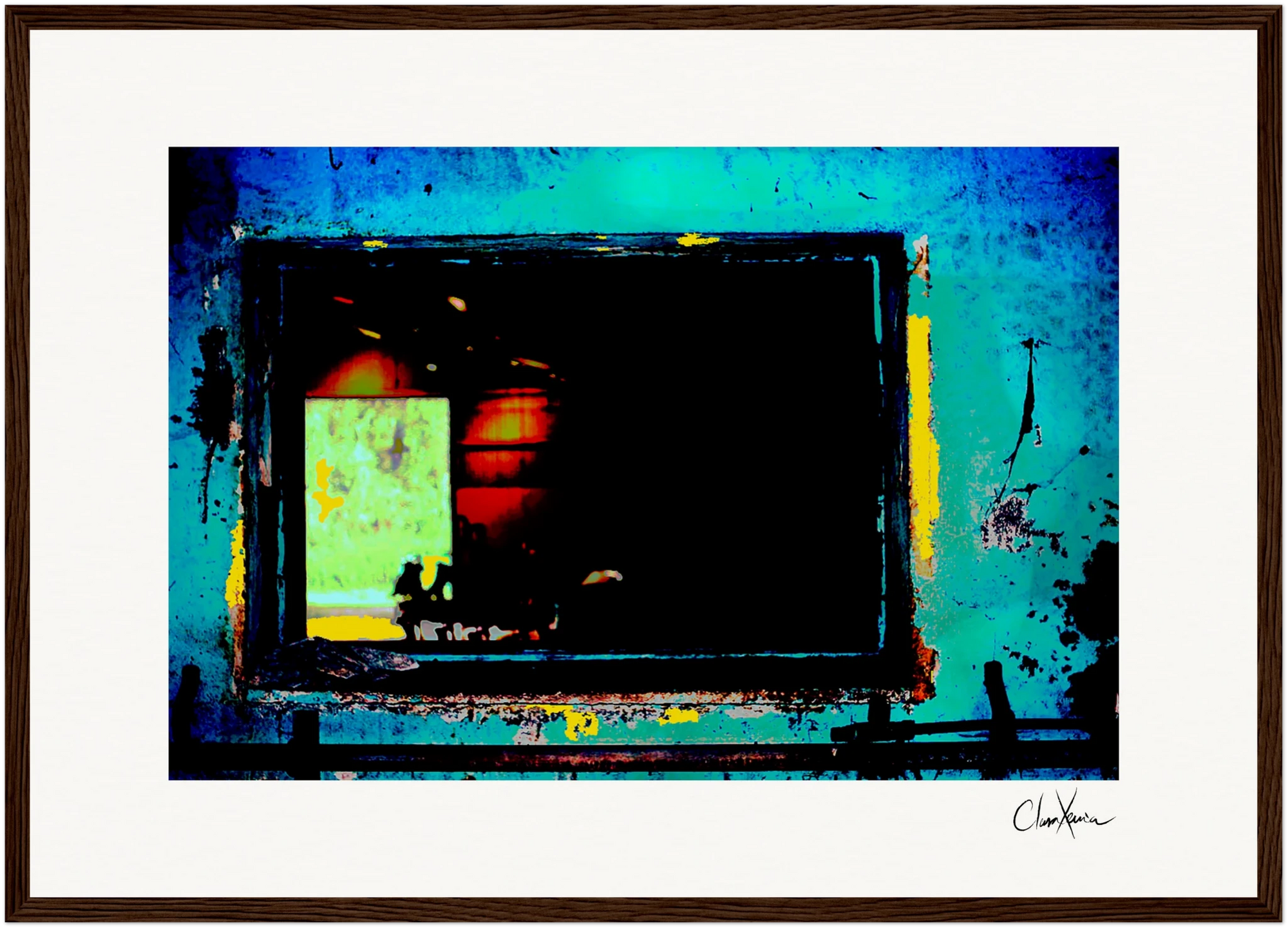 Web of Colors Framed print 60x90 cm / 24x36″ Dark wood frame 58