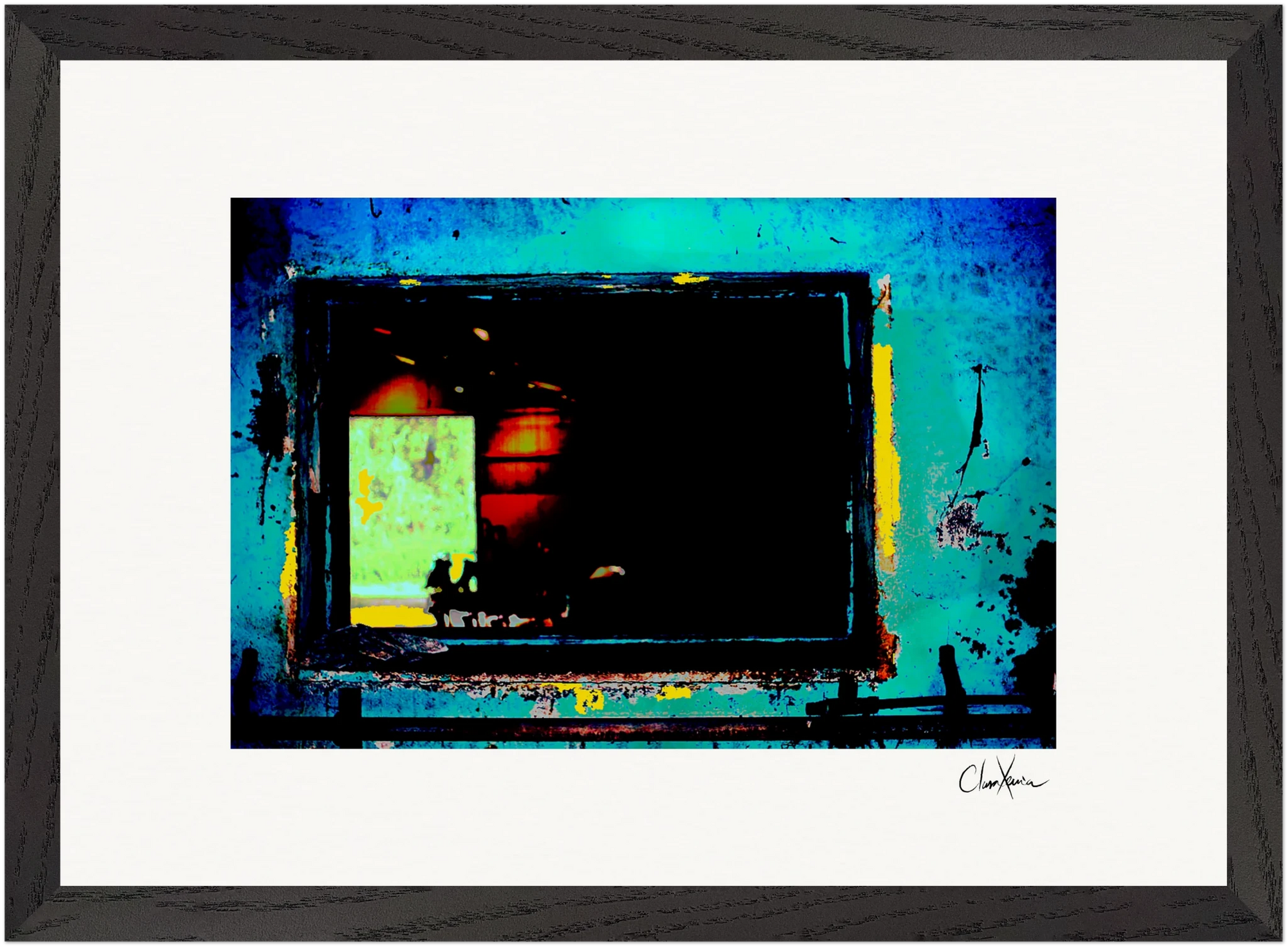 Web of Colors Framed print 70x100 cm / 28x40″ Black frame 56